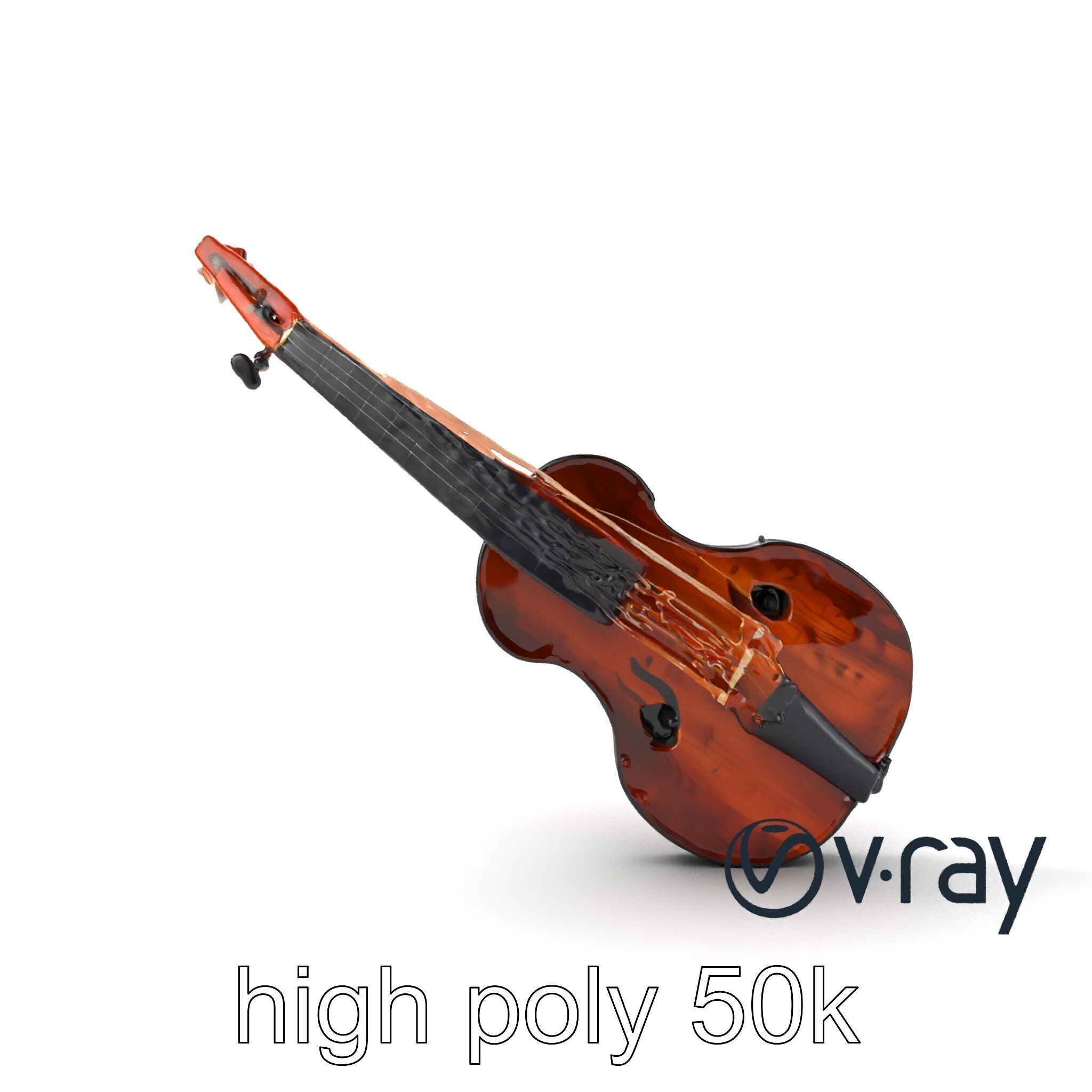 Classic Violin String Instrument 3D Model Pack Low-poly 3D model_27