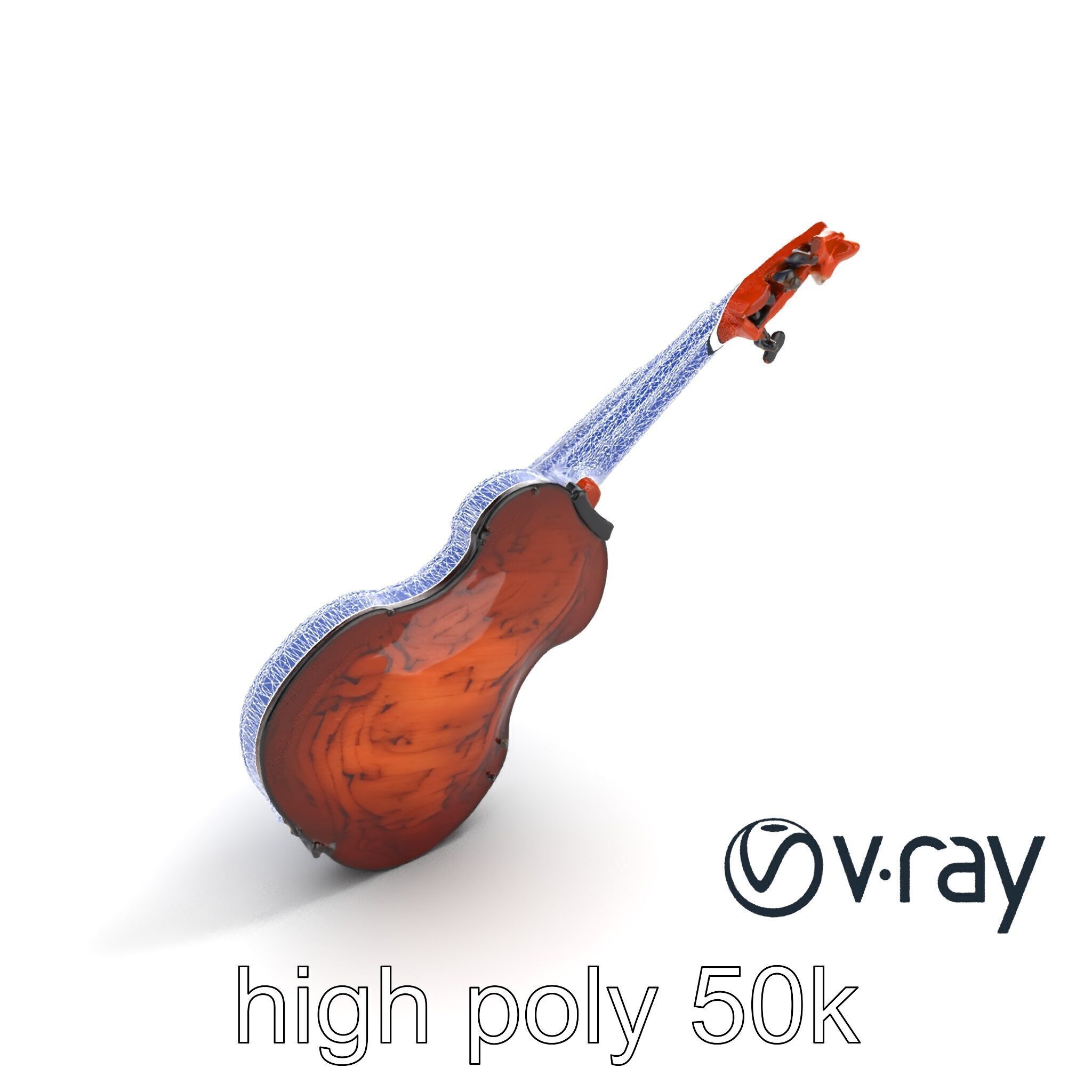 Classic Violin String Instrument 3D Model Pack Low-poly 3D model_15