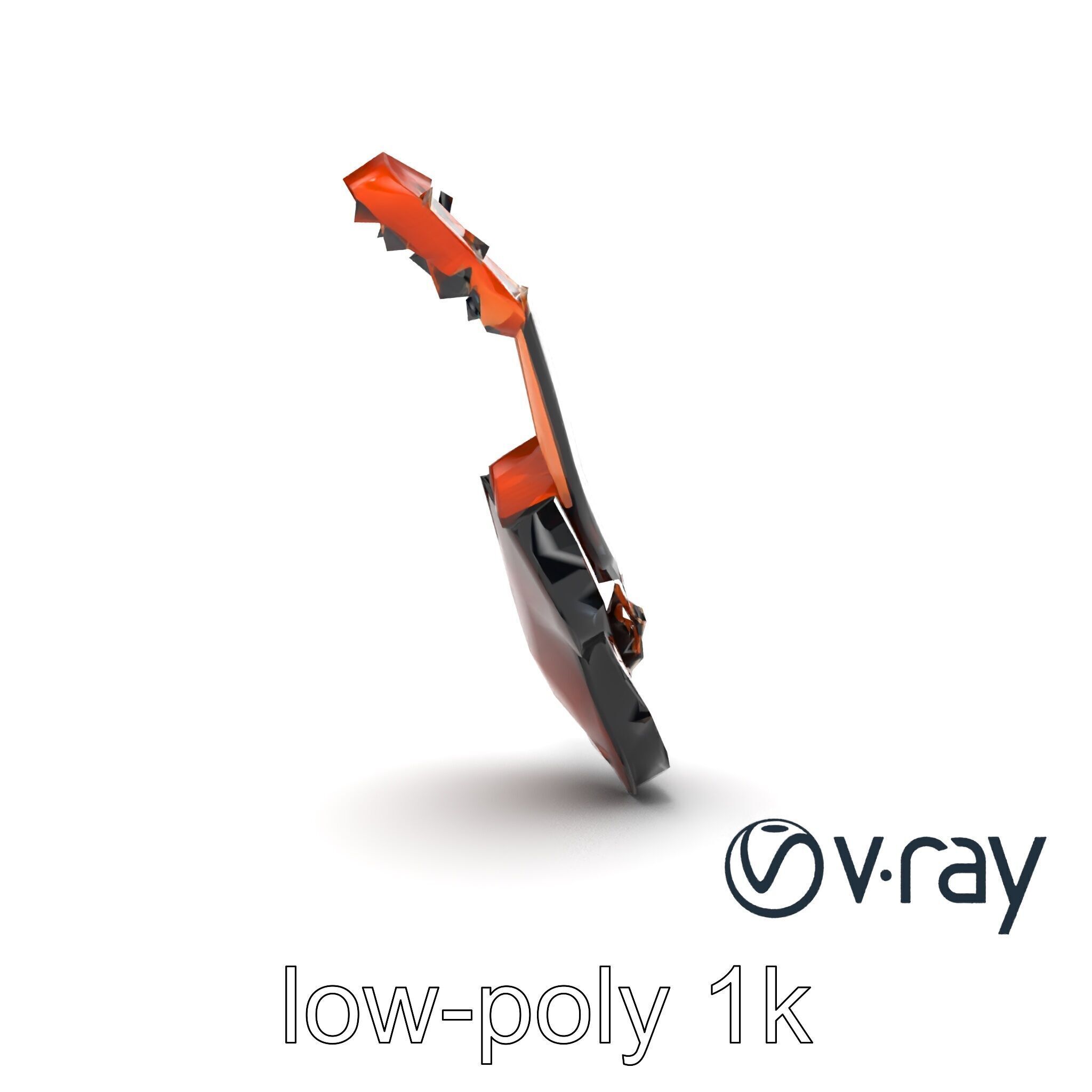 Classic Violin String Instrument 3D Model Pack Low-poly 3D model_23