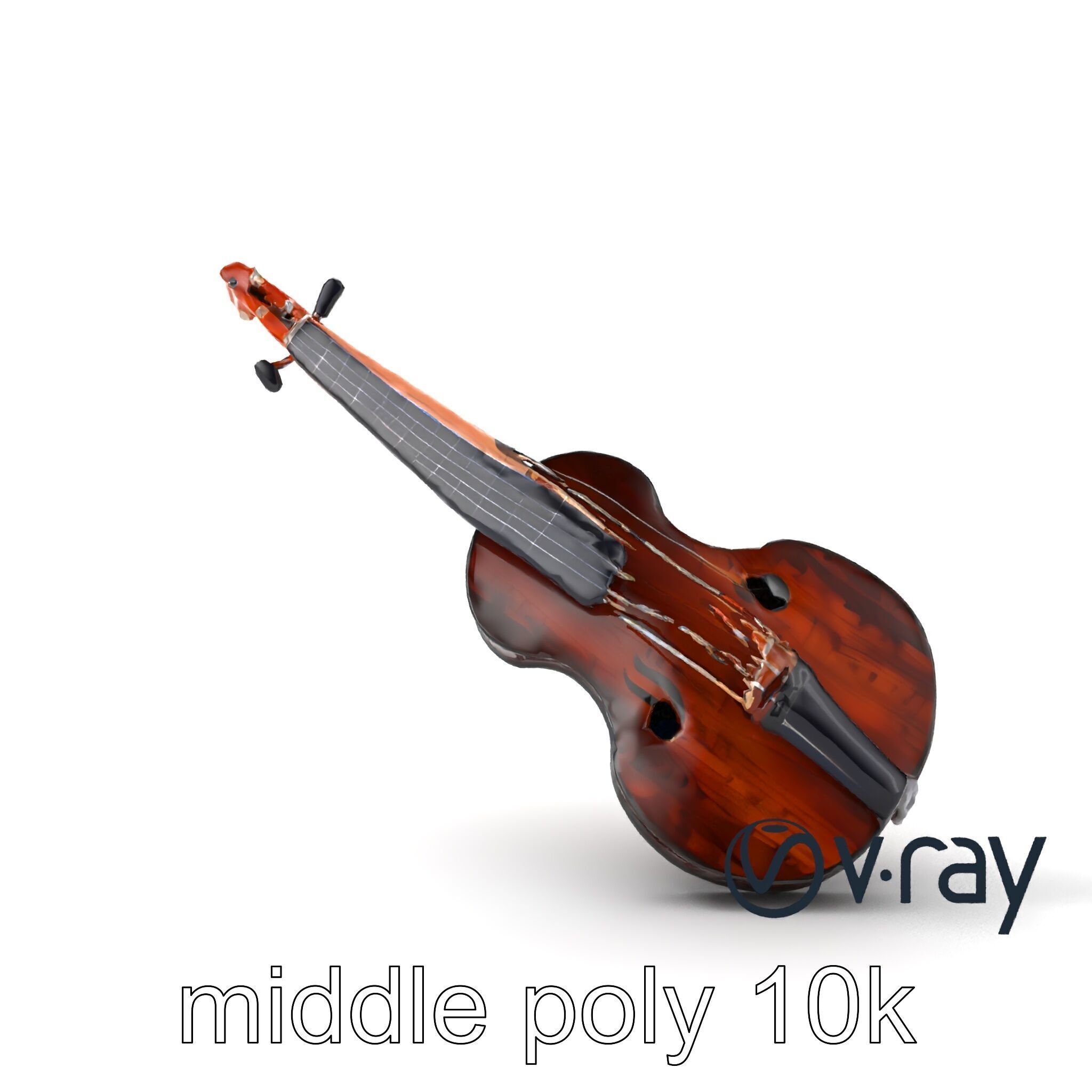 Classic Violin String Instrument 3D Model Pack Low-poly 3D model_13