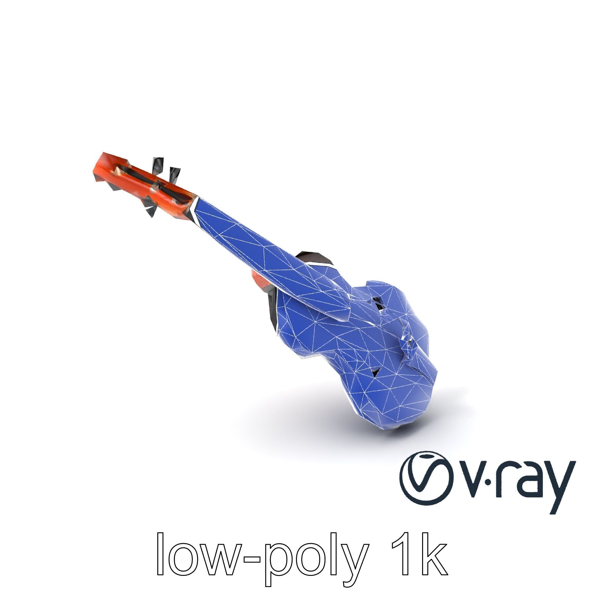 Classic Violin String Instrument 3D Model Pack Low-poly 3D model_6