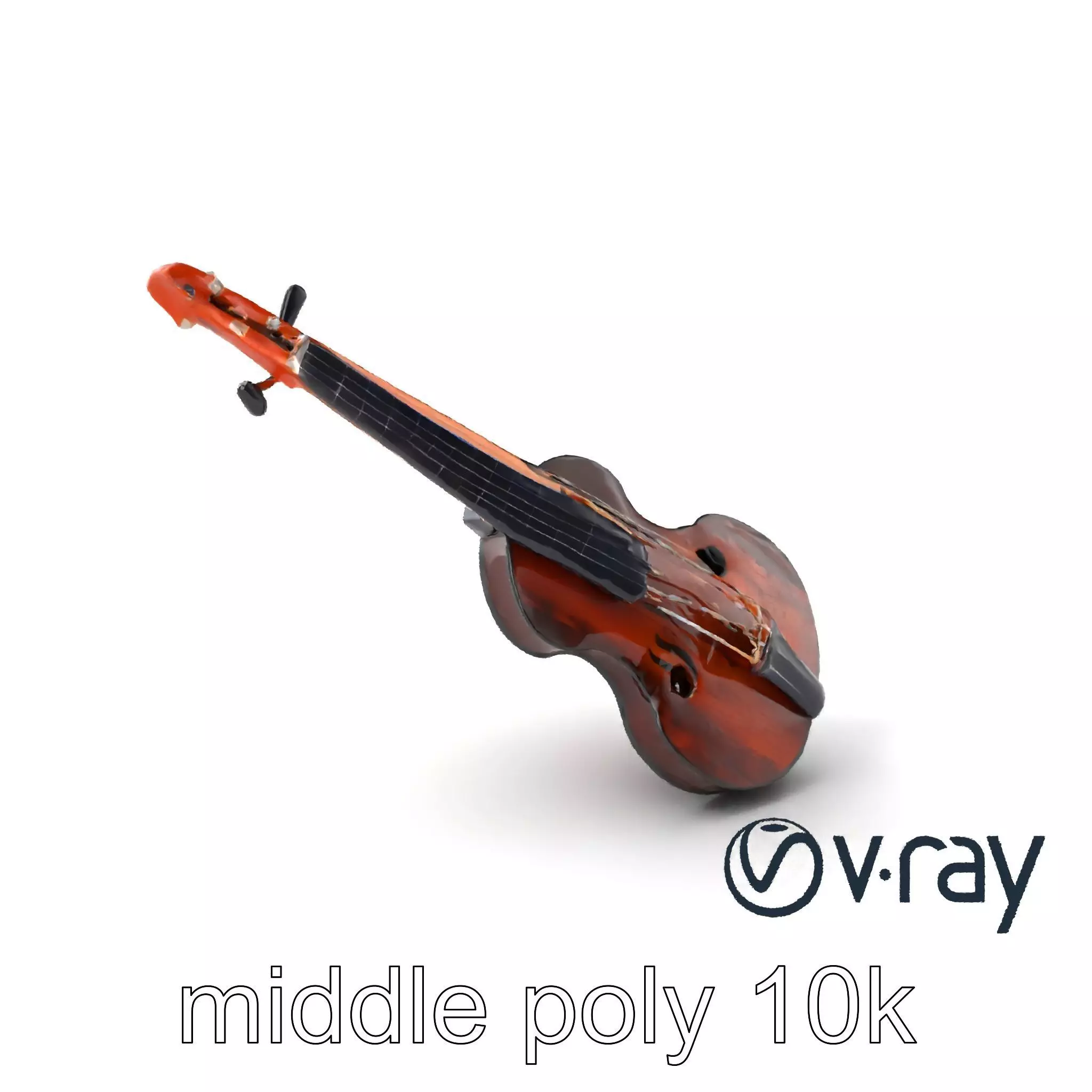 Classic Violin String Instrument 3D Model Pack Low-poly 3D model_0