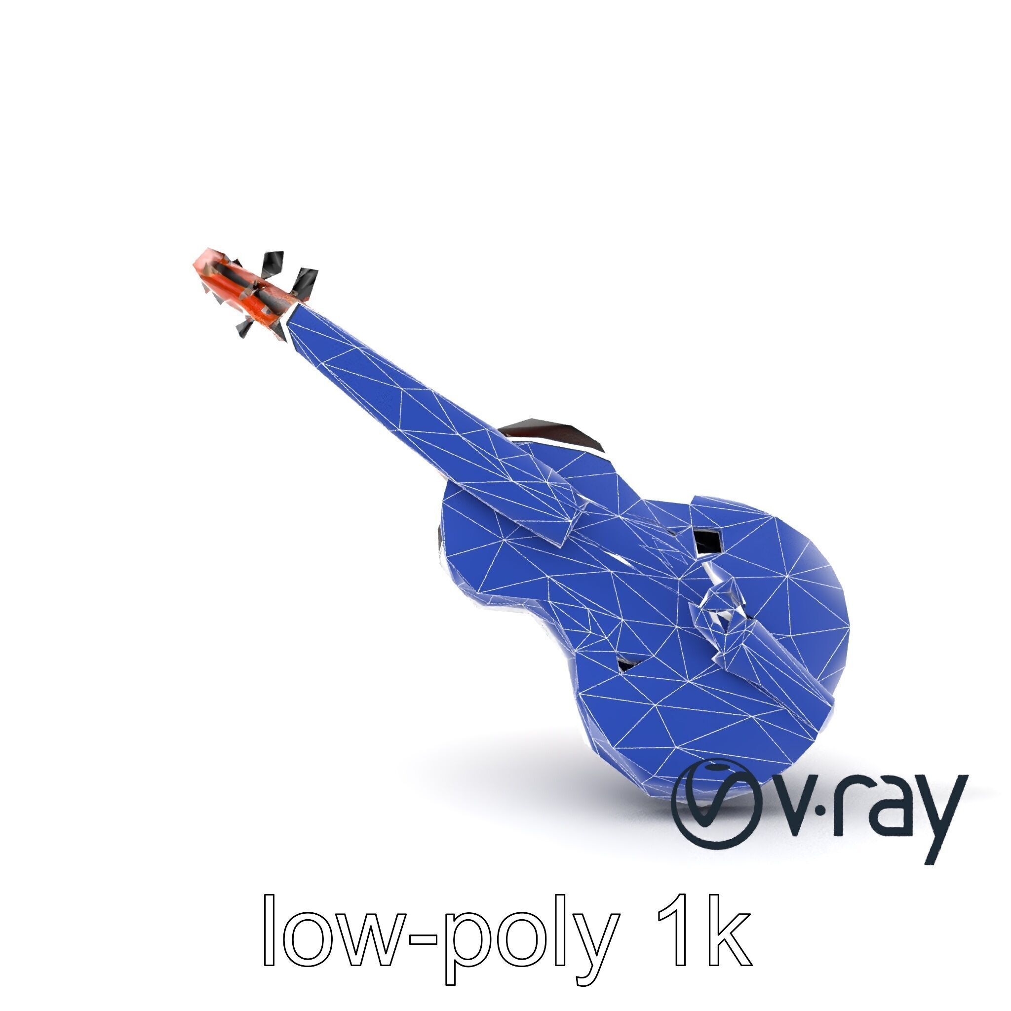 Classic Violin String Instrument 3D Model Pack Low-poly 3D model_21