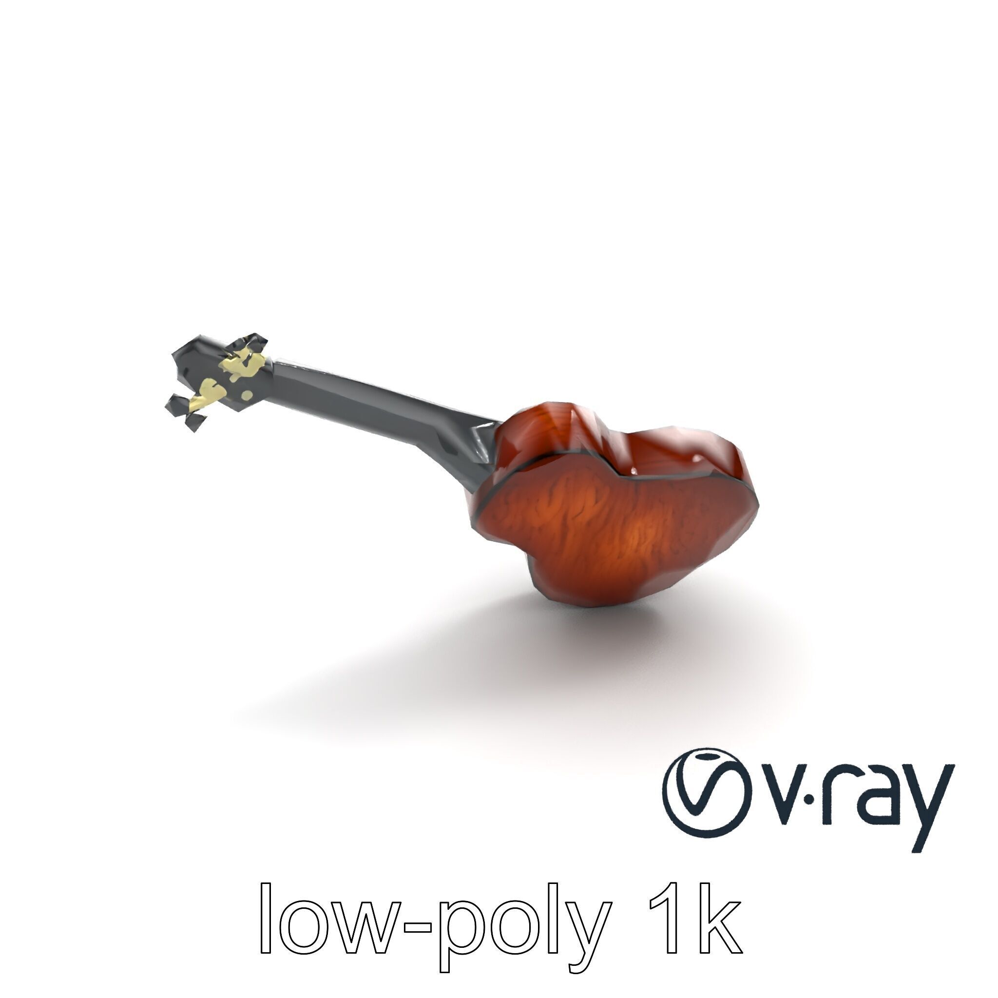 Classic Ukulele String Instrument model pack Low-poly 3D model_9