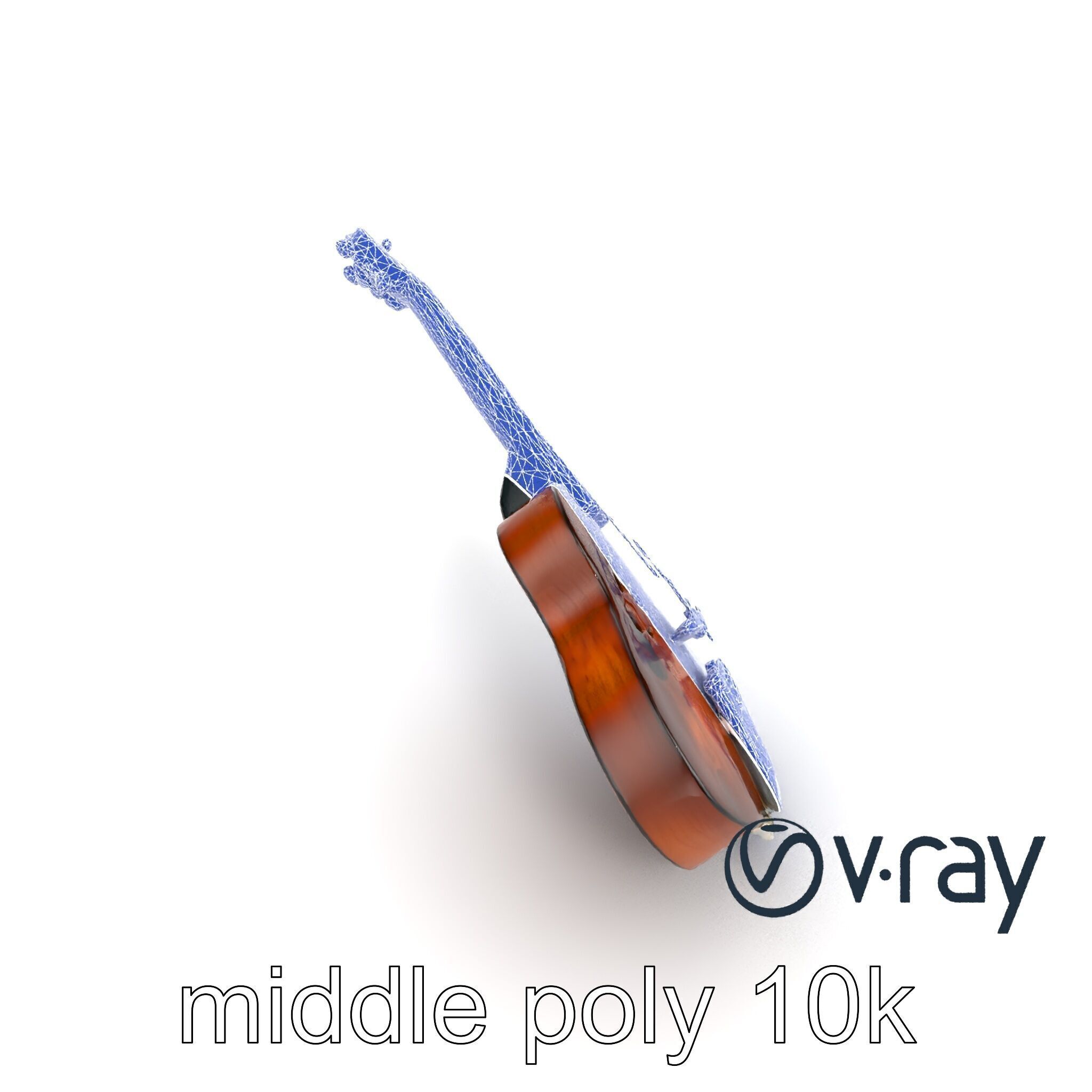 Classic Ukulele String Instrument model pack Low-poly 3D model_32