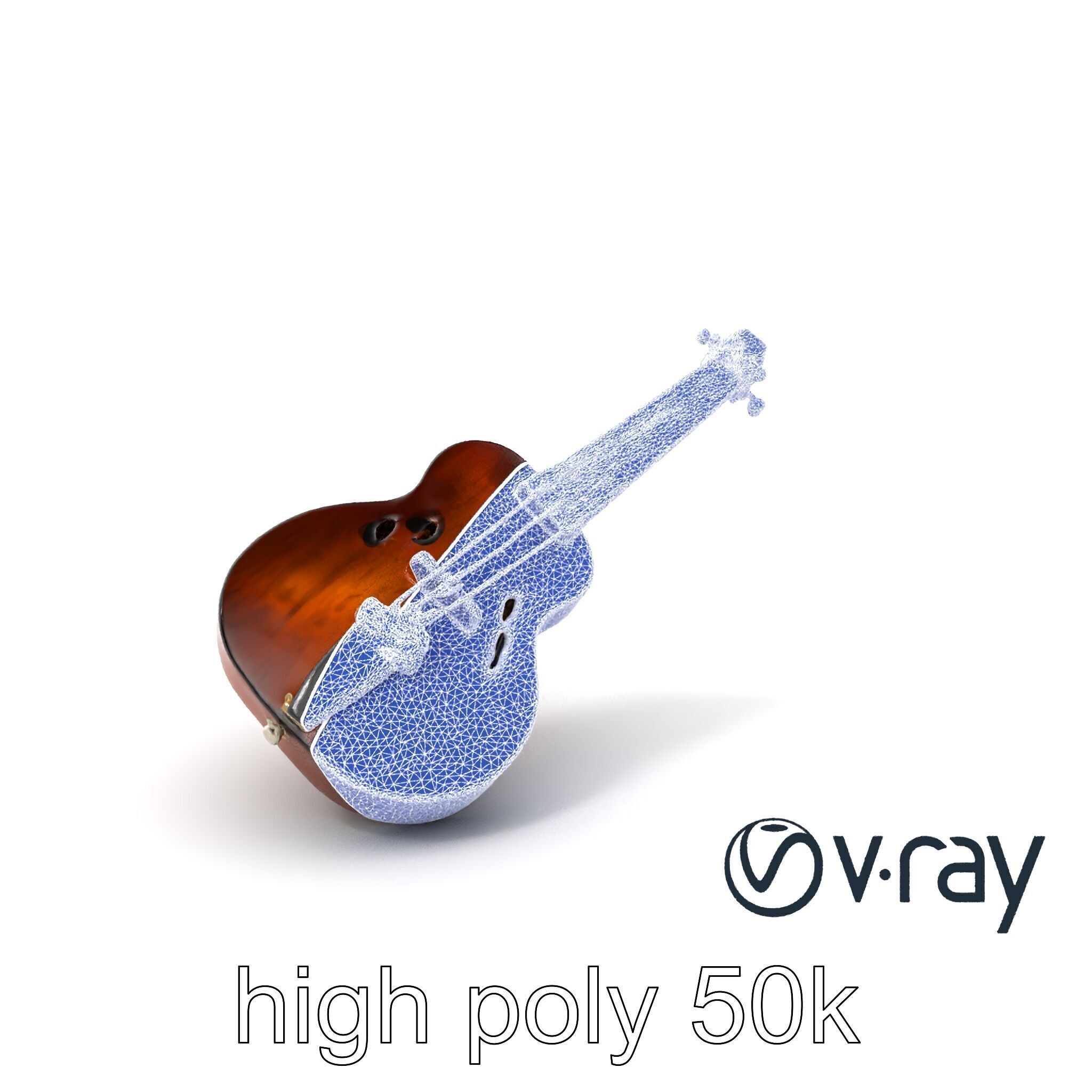 Classic Ukulele String Instrument model pack Low-poly 3D model_26