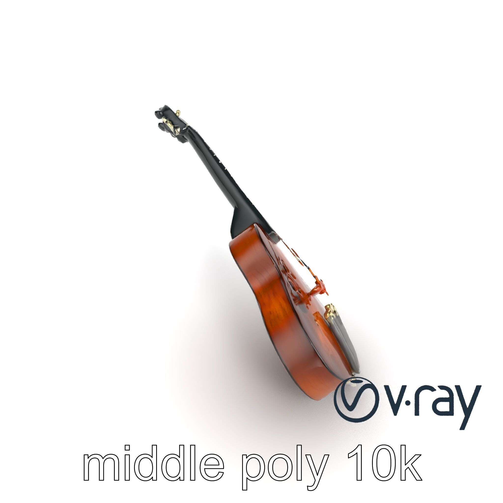 Classic Ukulele String Instrument model pack Low-poly 3D model_8