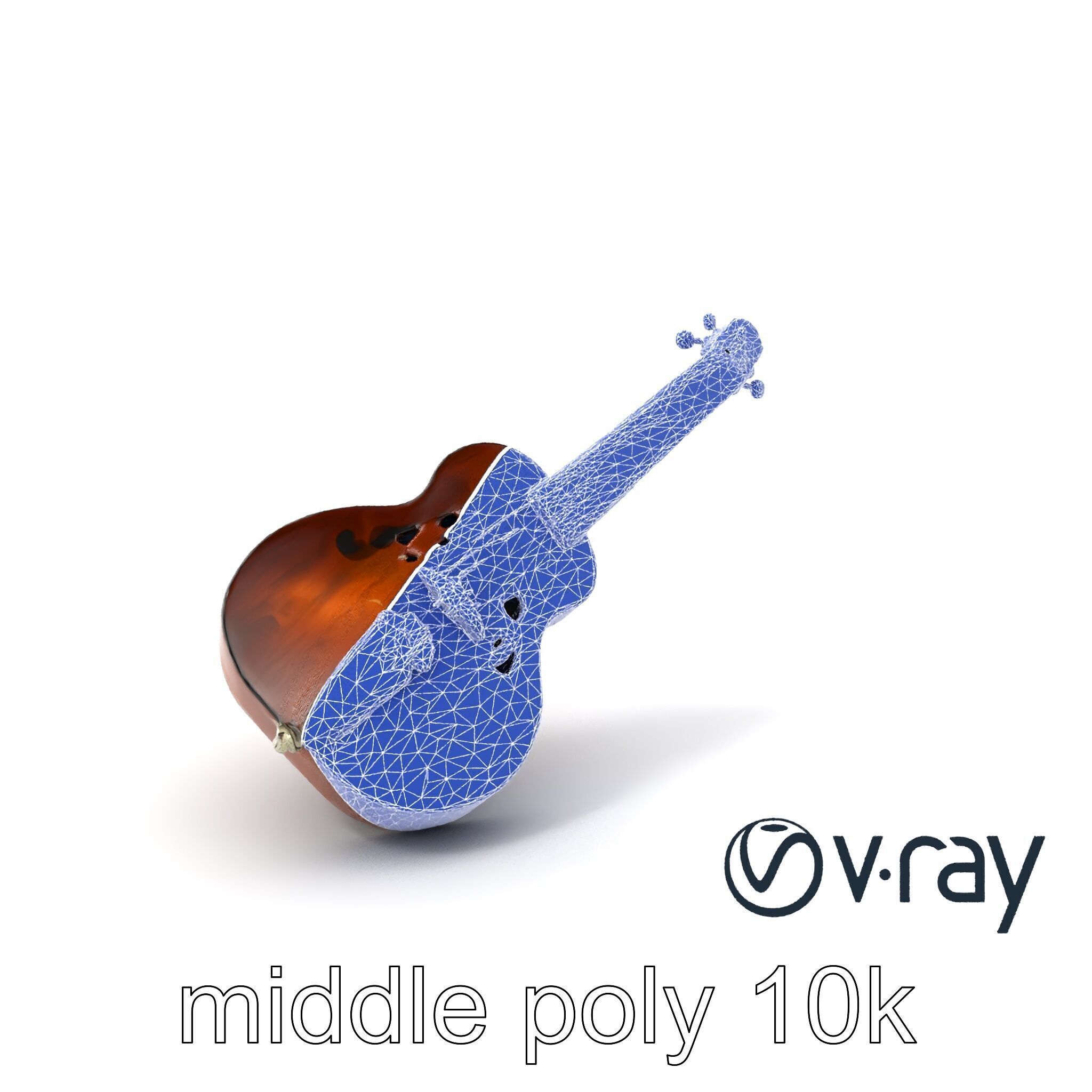 Classic Ukulele String Instrument model pack Low-poly 3D model_27
