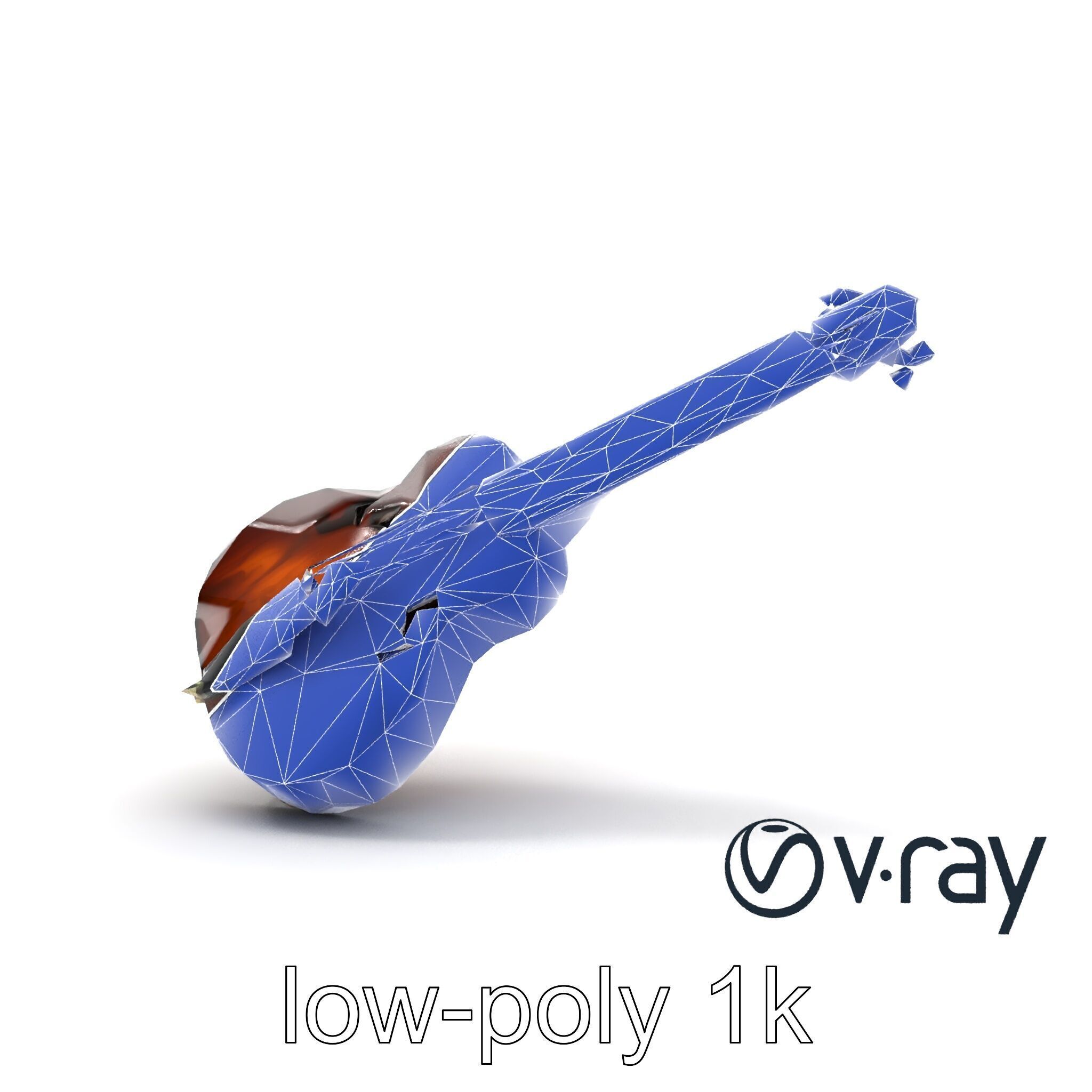 Classic Ukulele String Instrument model pack Low-poly 3D model_21