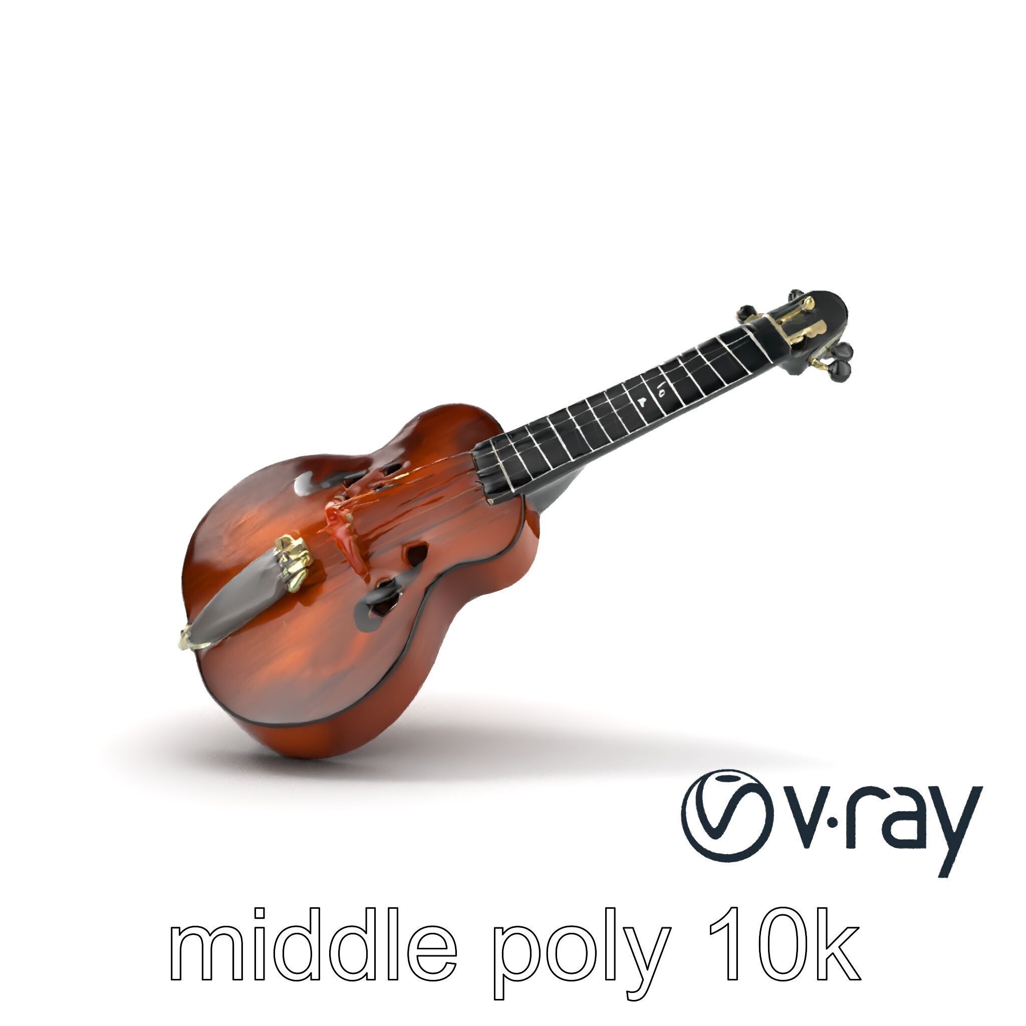Classic Ukulele String Instrument model pack Low-poly 3D model_17