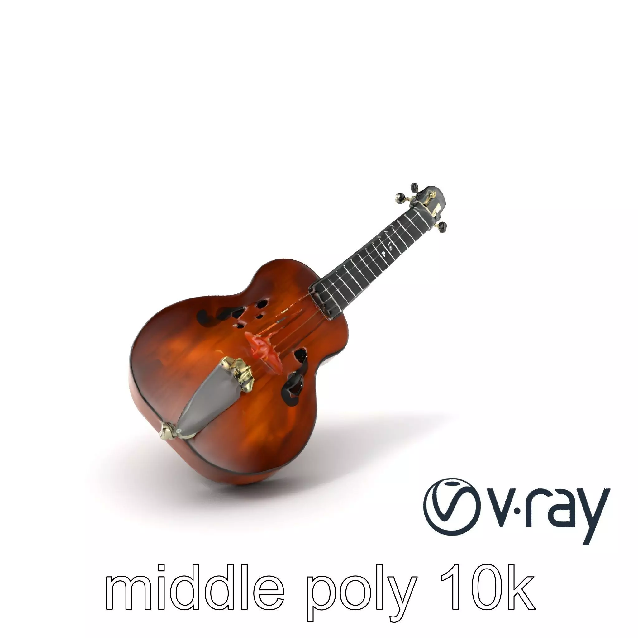 Classic Ukulele String Instrument model pack Low-poly 3D model_0