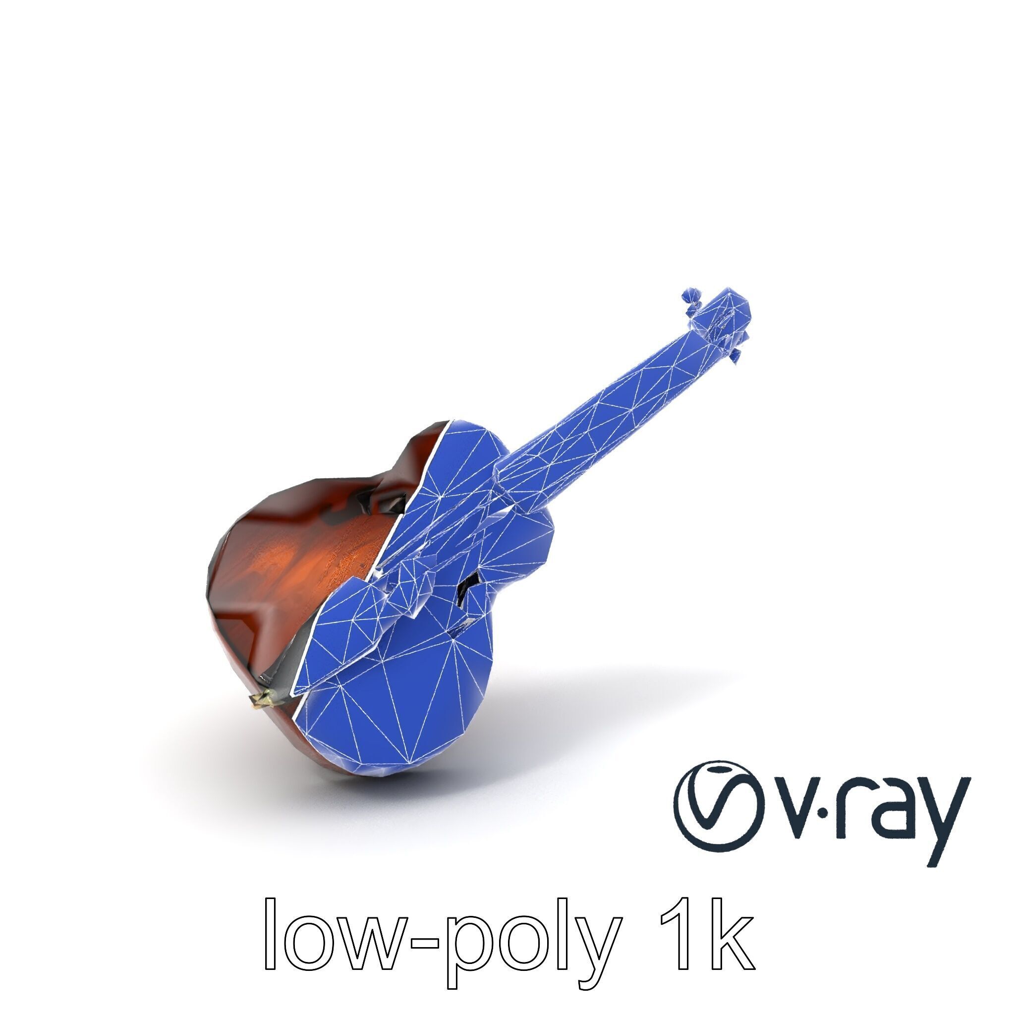 Classic Ukulele String Instrument model pack Low-poly 3D model_6