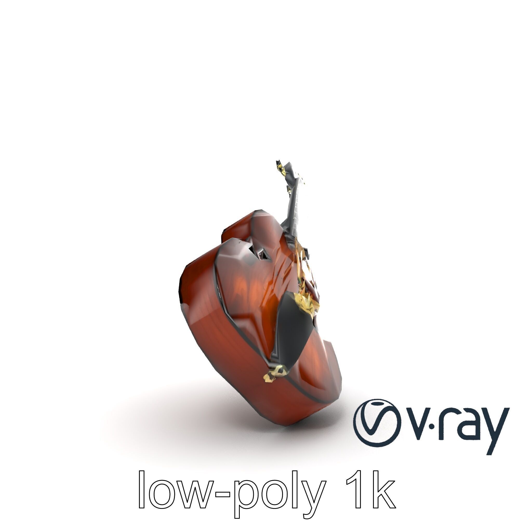 Classic Ukulele String Instrument model pack Low-poly 3D model_11
