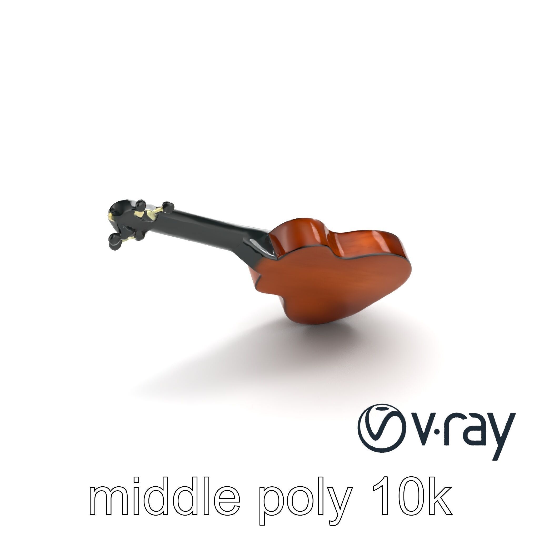 Classic Ukulele String Instrument model pack Low-poly 3D model_5