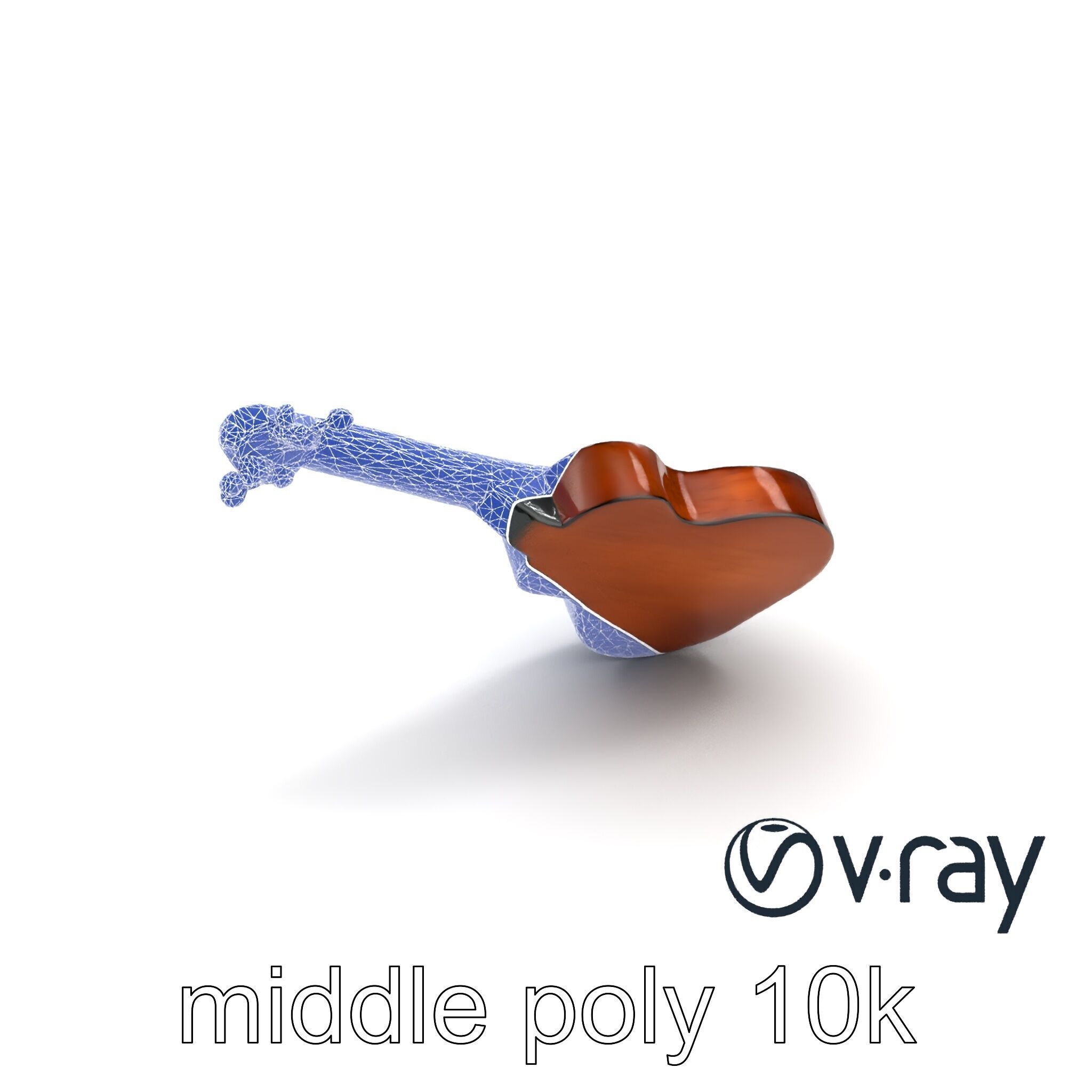Classic Ukulele String Instrument model pack Low-poly 3D model_20