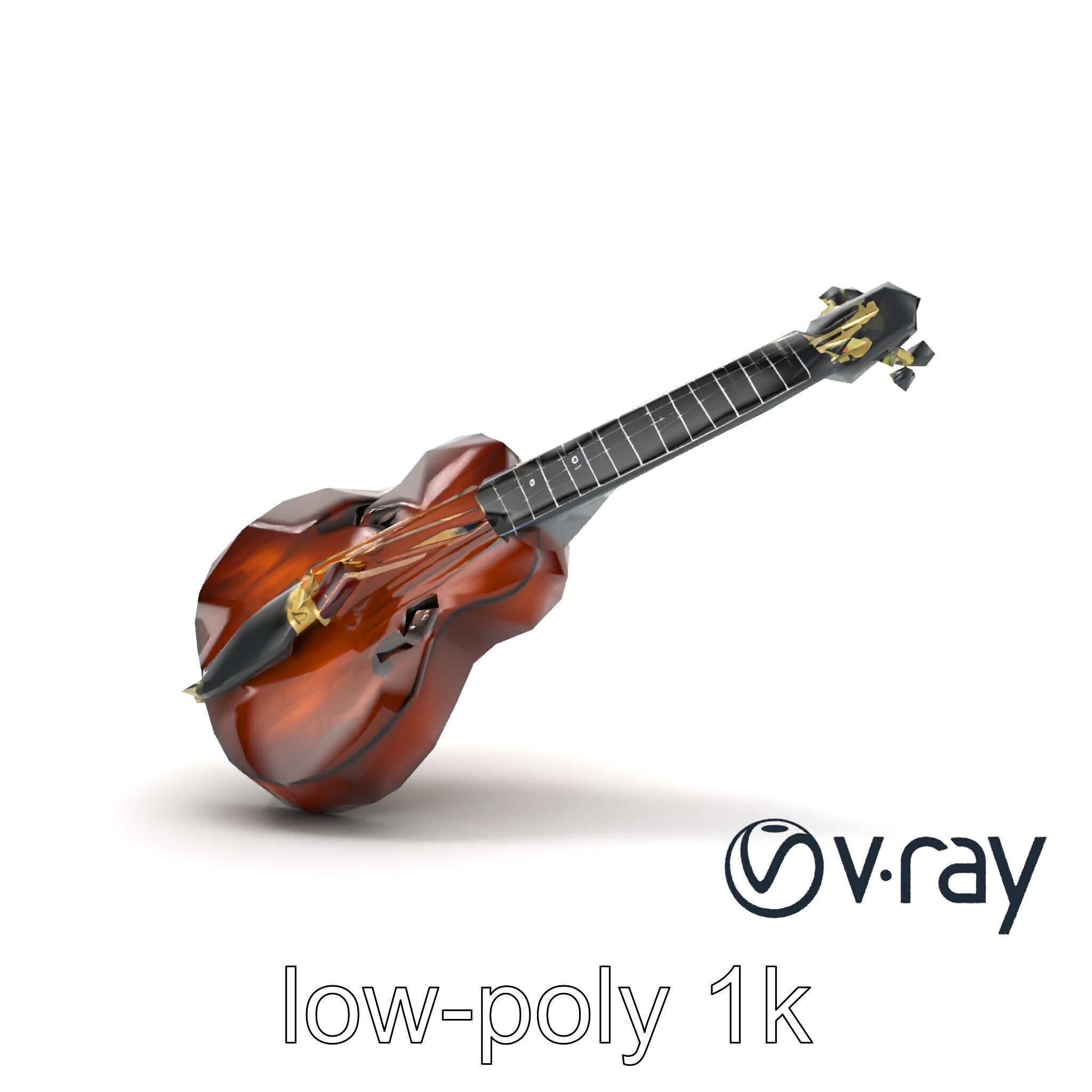 Classic Ukulele String Instrument model pack Low-poly 3D model_19