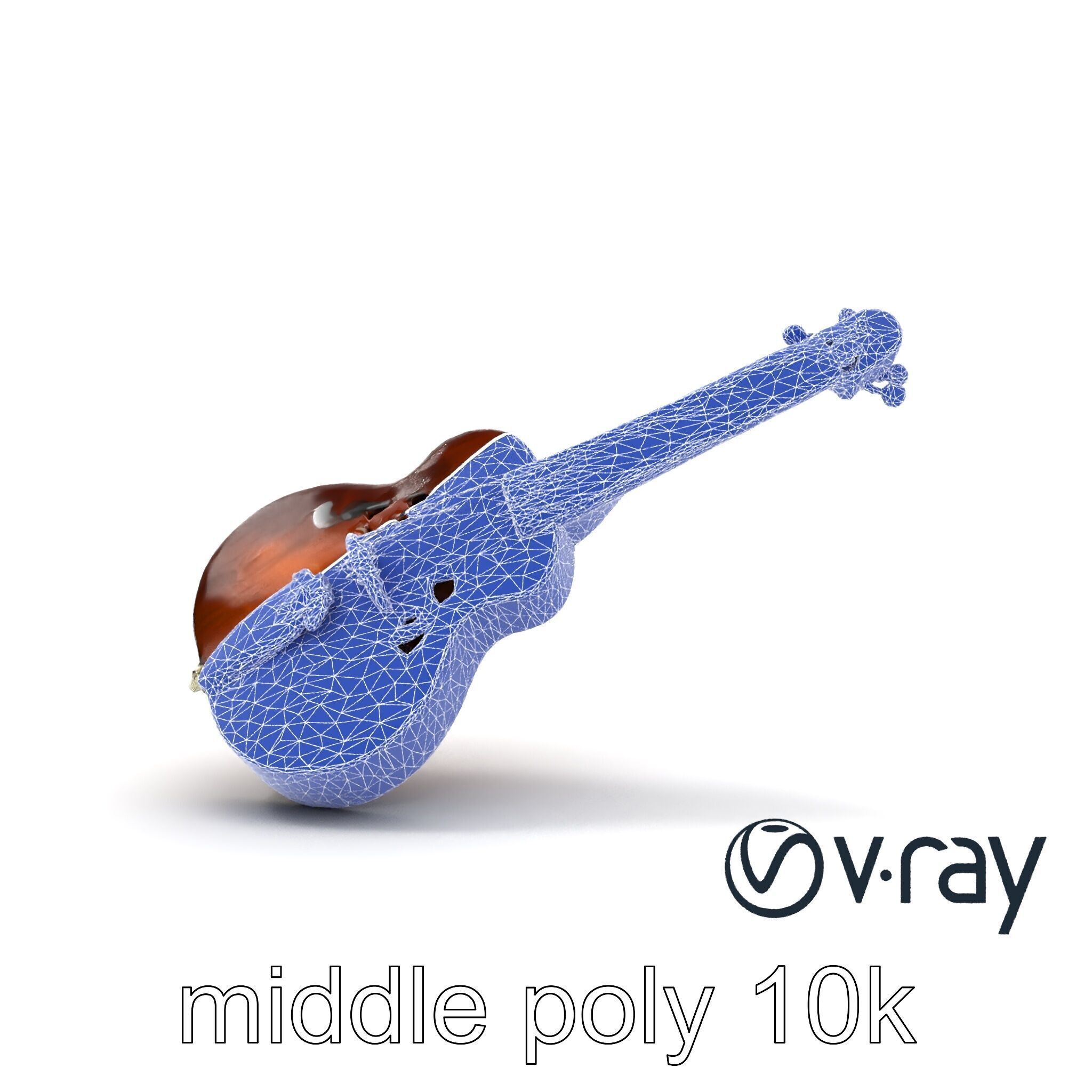 Classic Ukulele String Instrument model pack Low-poly 3D model_16