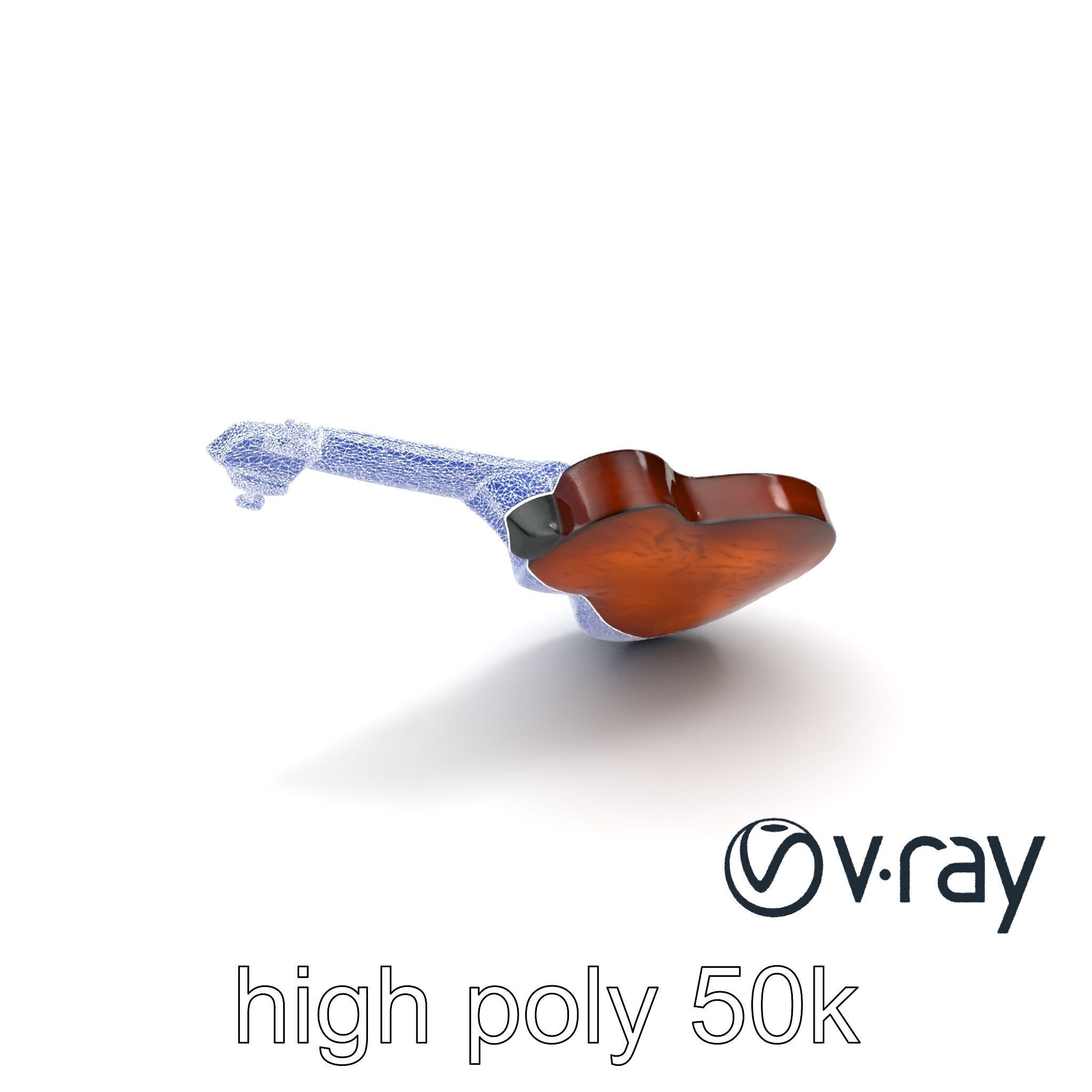 Classic Ukulele String Instrument model pack Low-poly 3D model_30