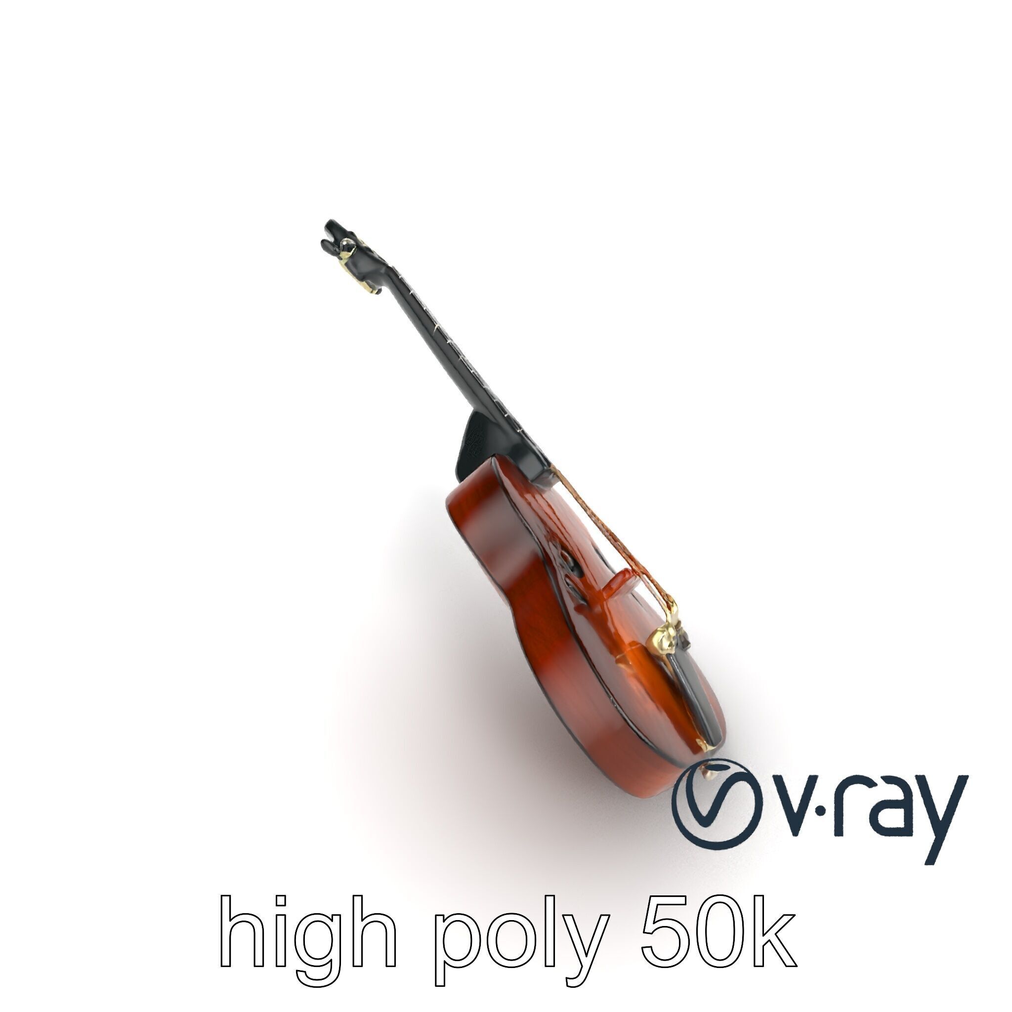 Classic Ukulele String Instrument model pack Low-poly 3D model_15