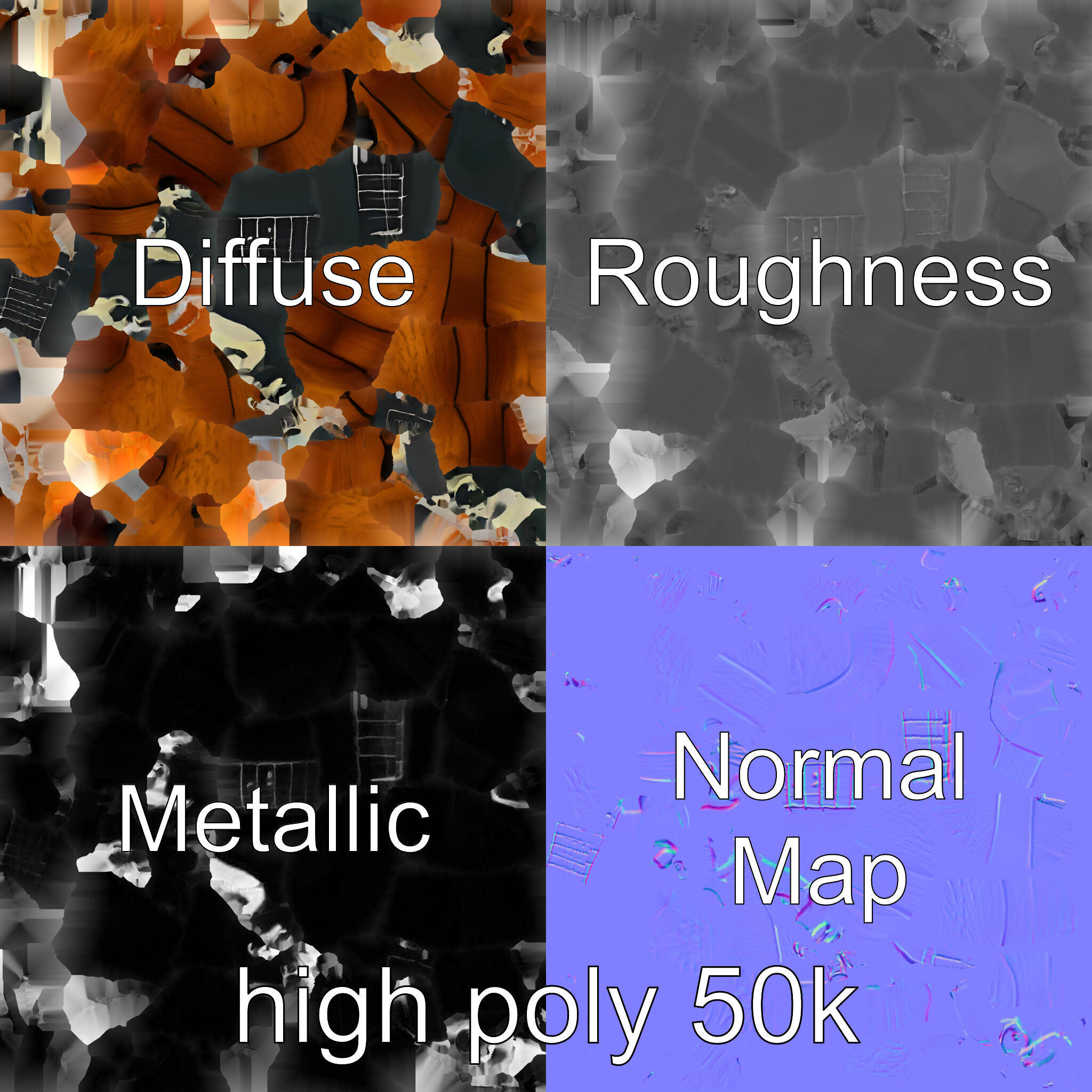 Classic Ukulele String Instrument model pack Low-poly 3D model_2