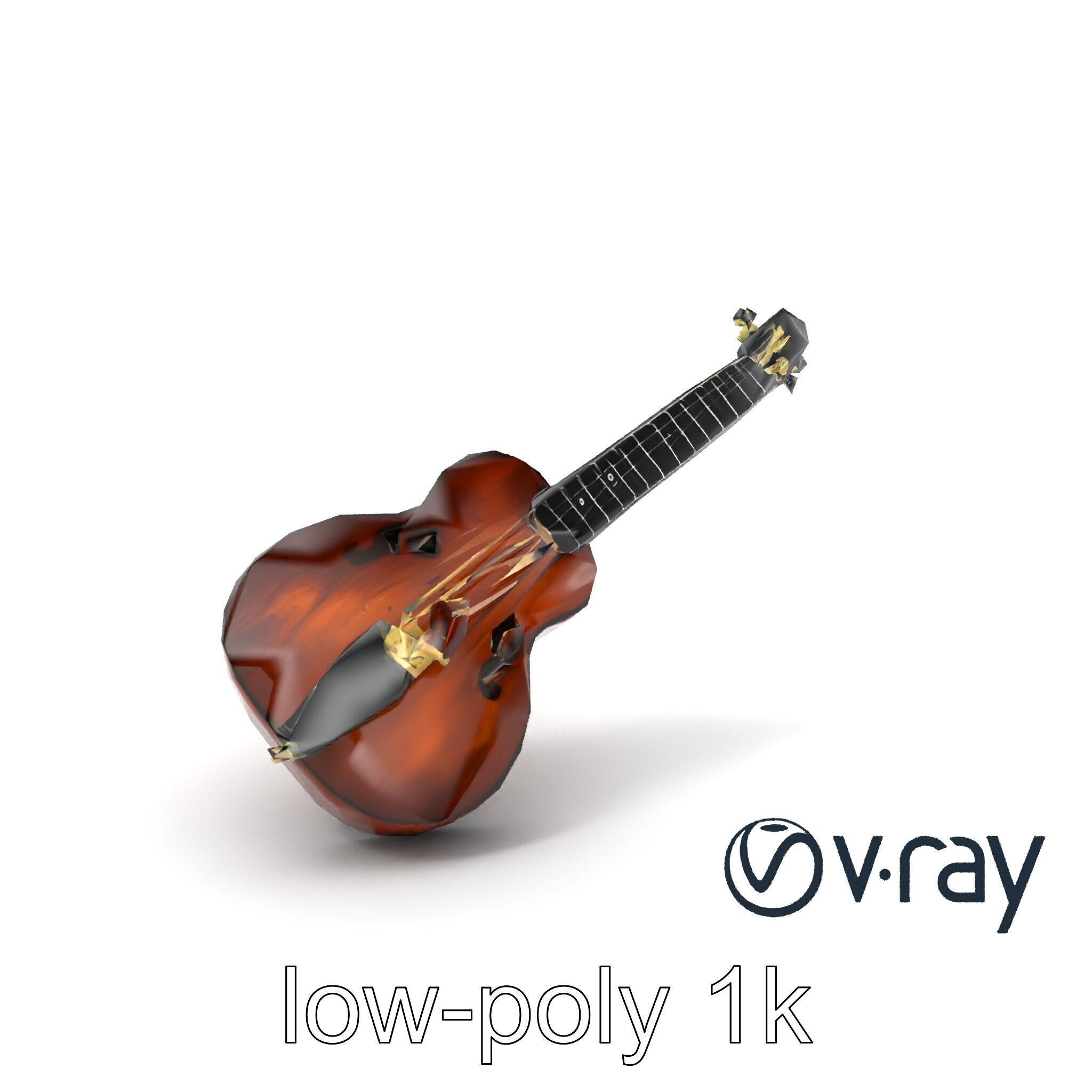 Classic Ukulele String Instrument model pack Low-poly 3D model_3