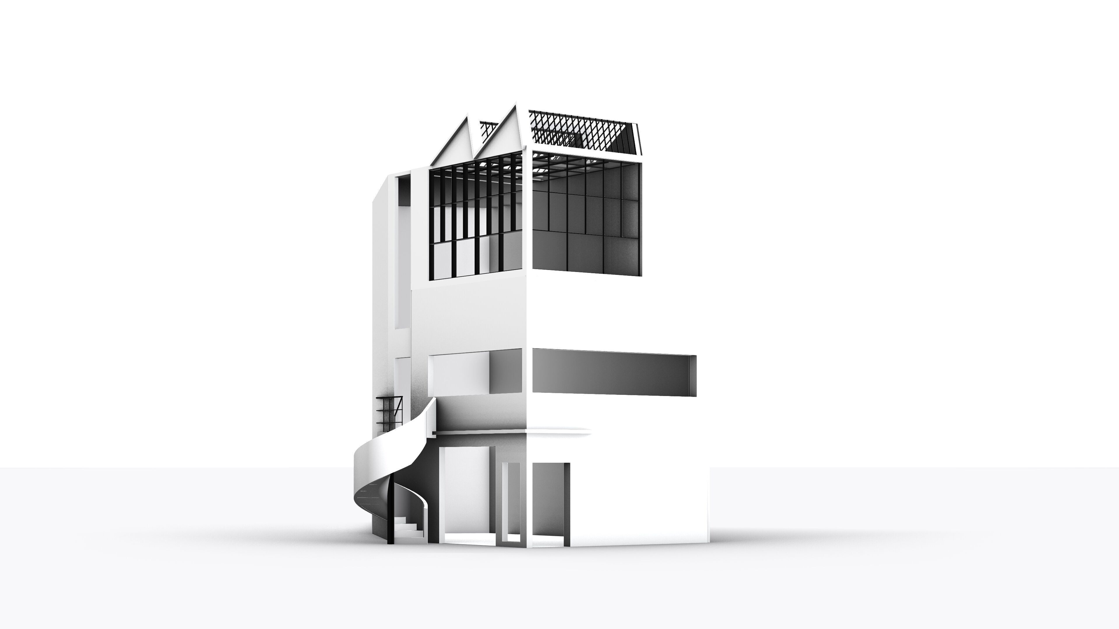 Maison Ozenfant Le Corbusier 3D model | CGTrader