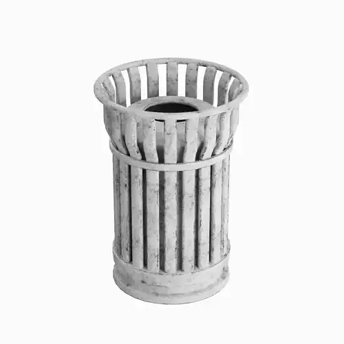 Steel Trash Can B 05
