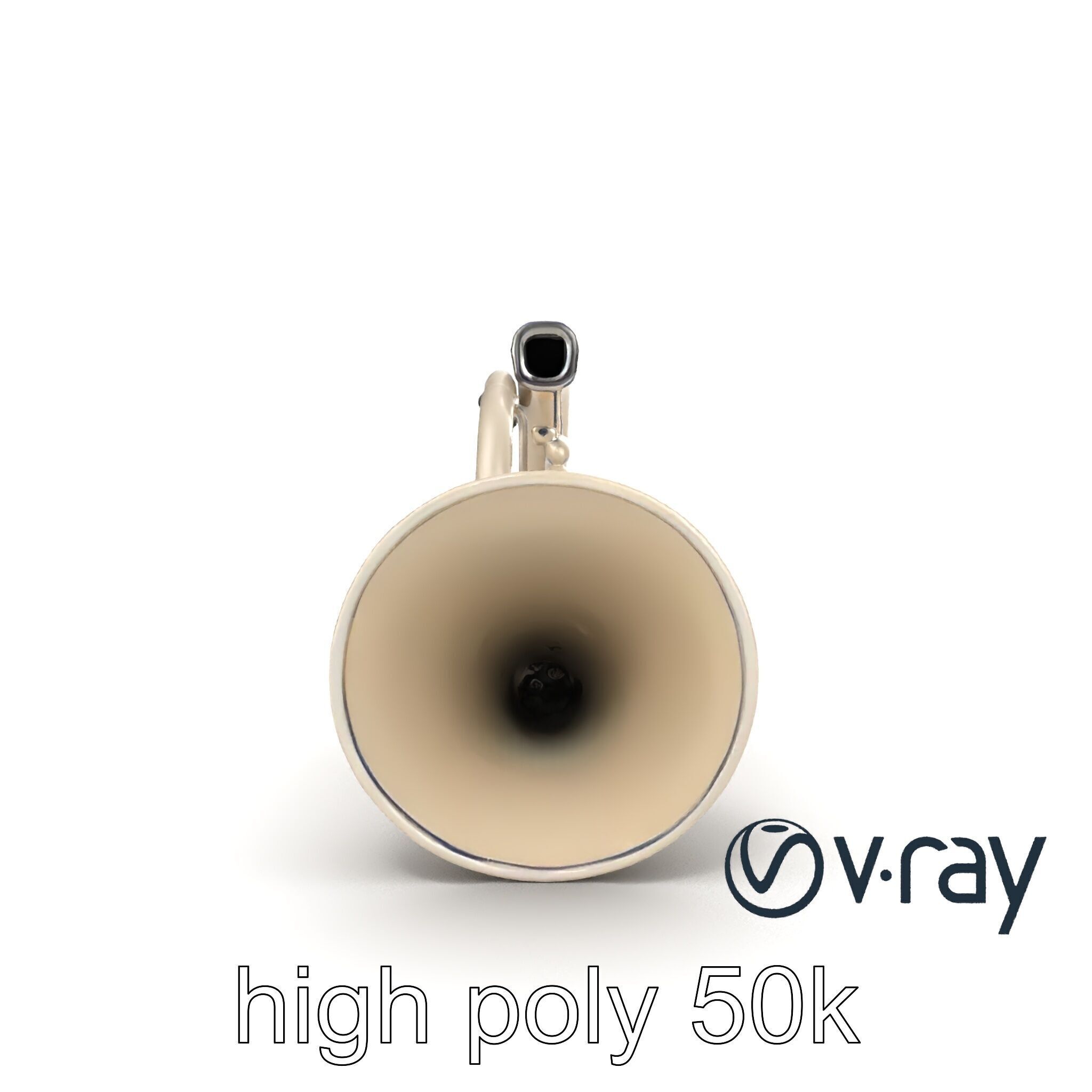 Pearl-white Tuba Model Pack with Conical Tubing Low-poly 3D model_16