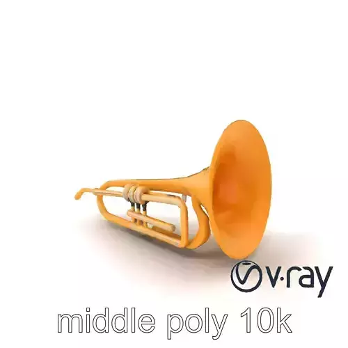 Tenor Trombone with Slide and Copper Bell model pack