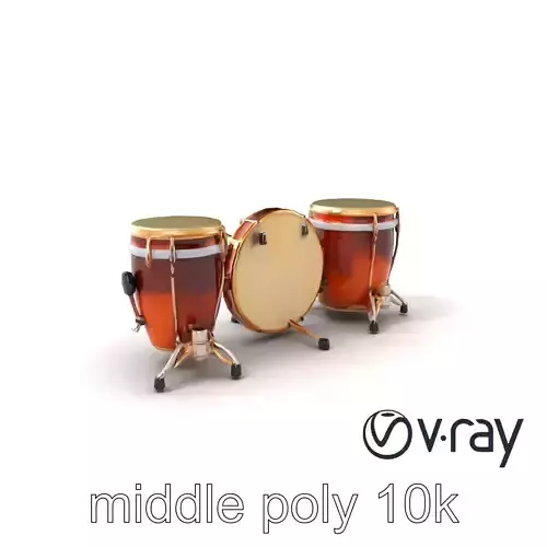 Timpani Drums with Copper Bowls Model Pack