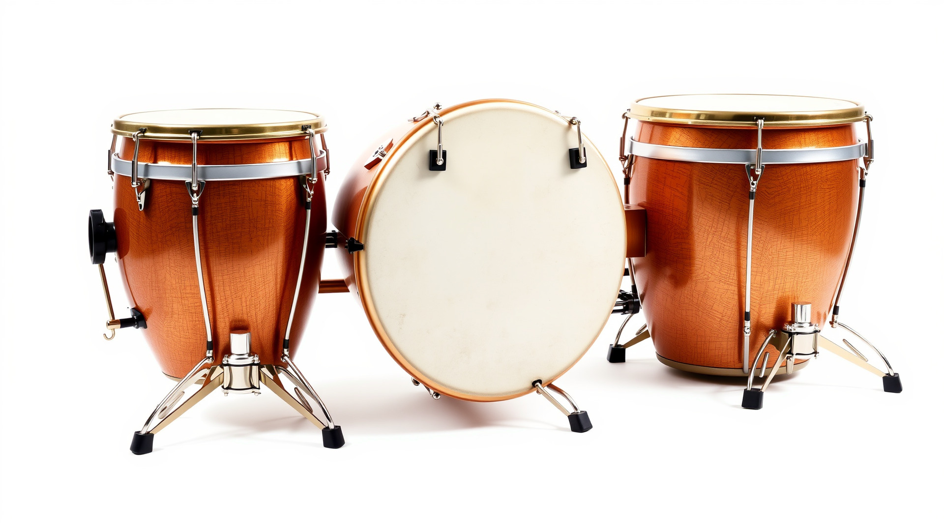 Timpani Drums with Copper Bowls Model Pack Low-poly 3D model_4