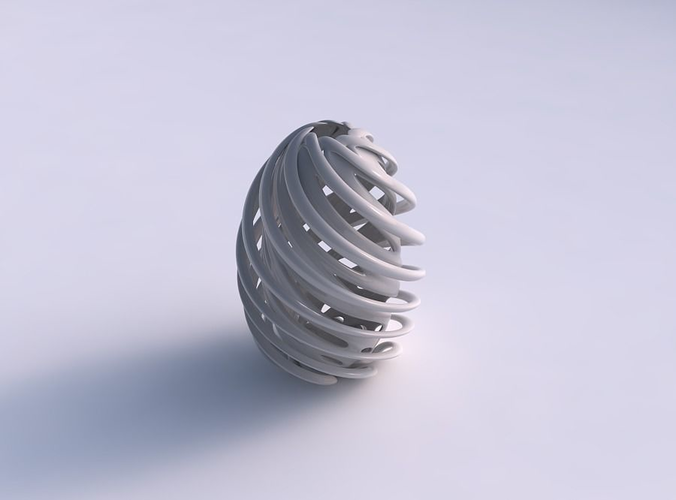 Vase double twisted taper with collapsed top twisted and sque... 3D print model