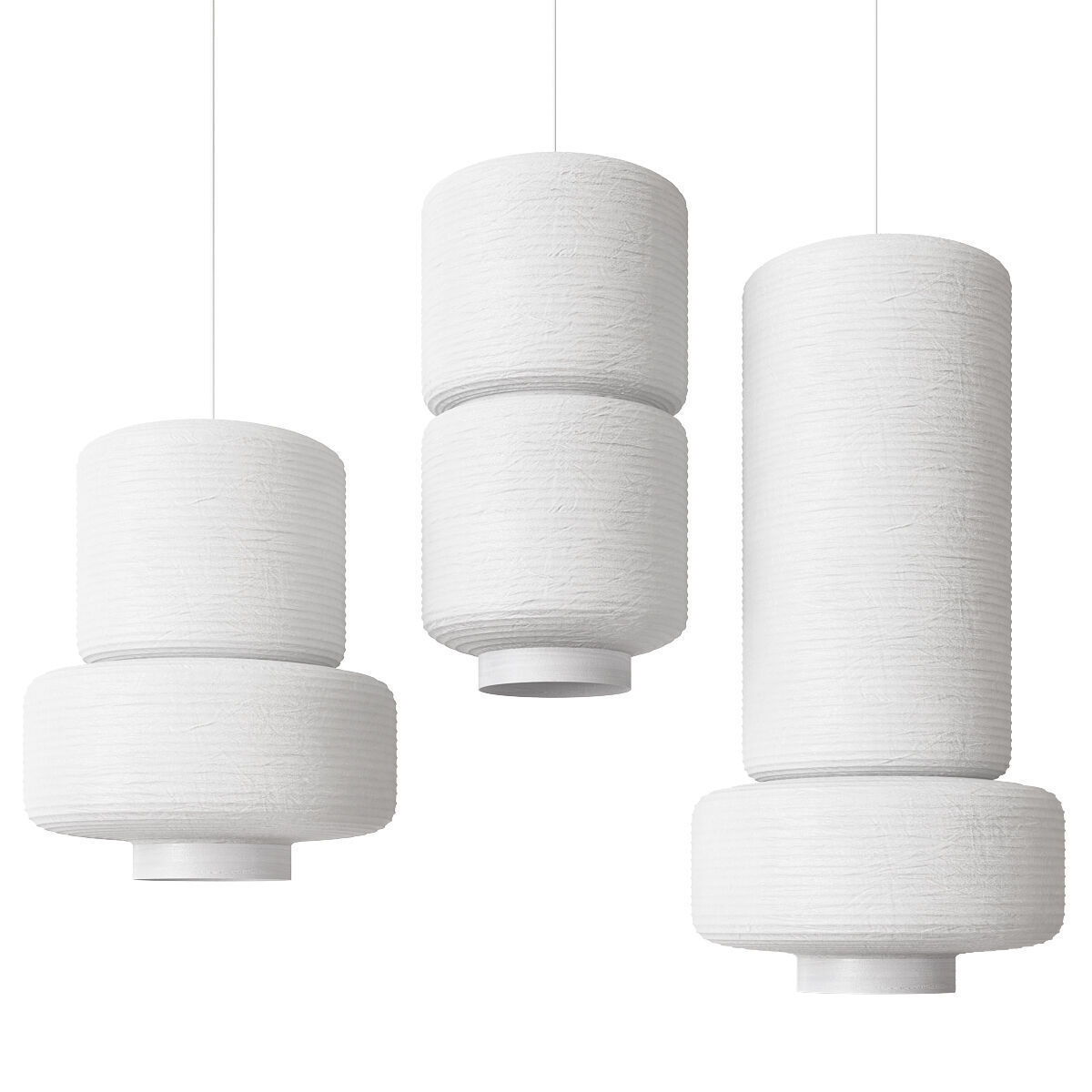 William Rice Paper Lamps 3D model_1