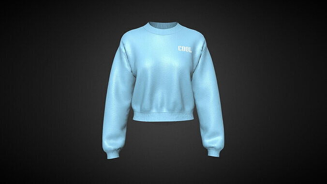 Ladies Sweatshirt V2 In Low Poly Low-poly 3D model