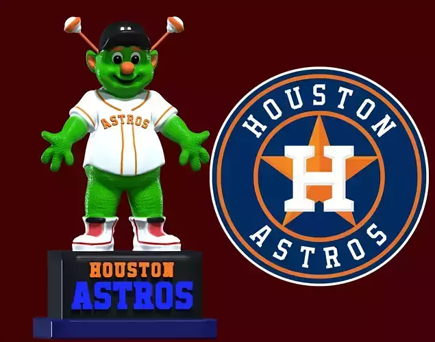 MLB - ORBIT - Houston Astros Baseball mascot statue - 3d print