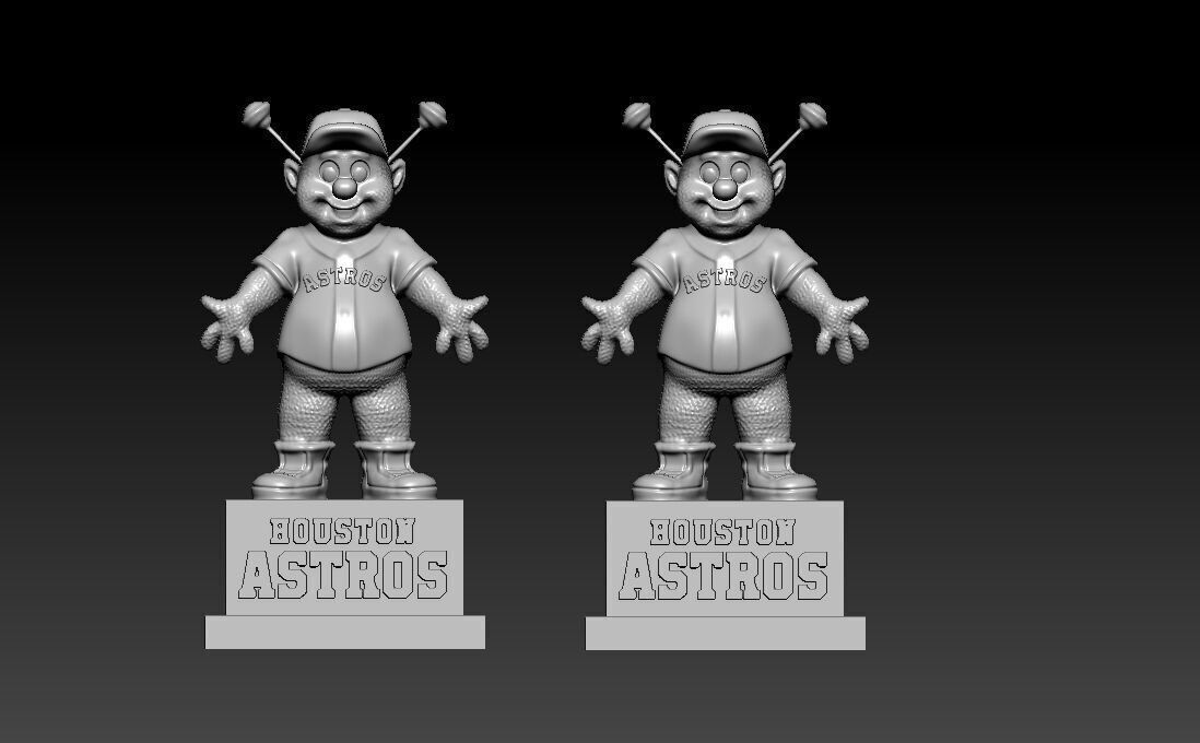 MLB - ORBIT - Houston Astros Baseball mascot statue - 3d print 3D print model_1
