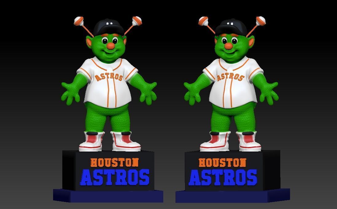 MLB - ORBIT - Houston Astros Baseball mascot statue - 3d print 3D print model_2