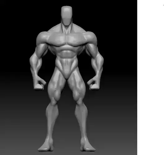 Realistic Human Muscular Figure 3D Model