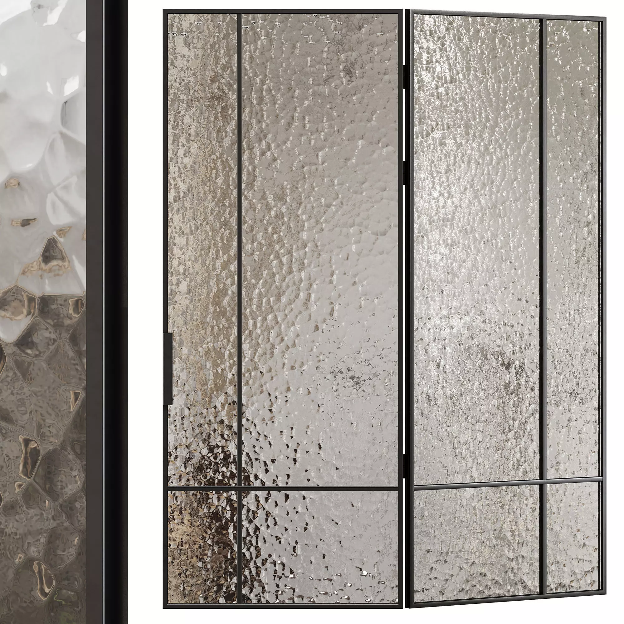 Swing Glass Doors 02 3D model_0