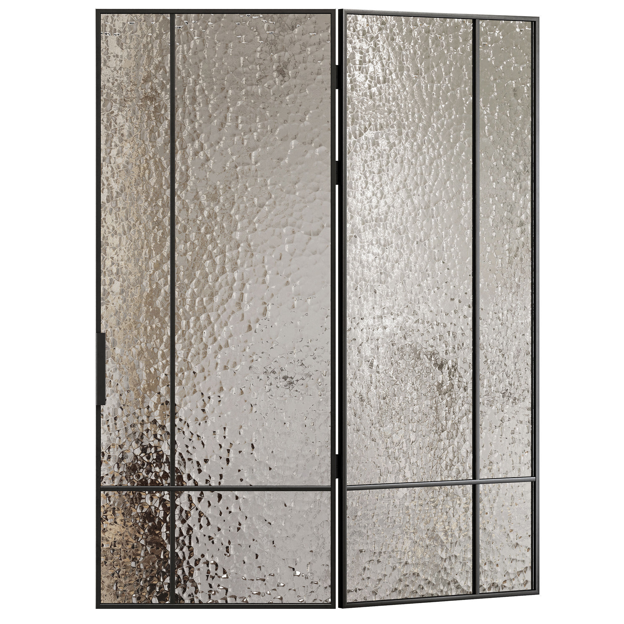 Swing Glass Doors 02 3D model_1