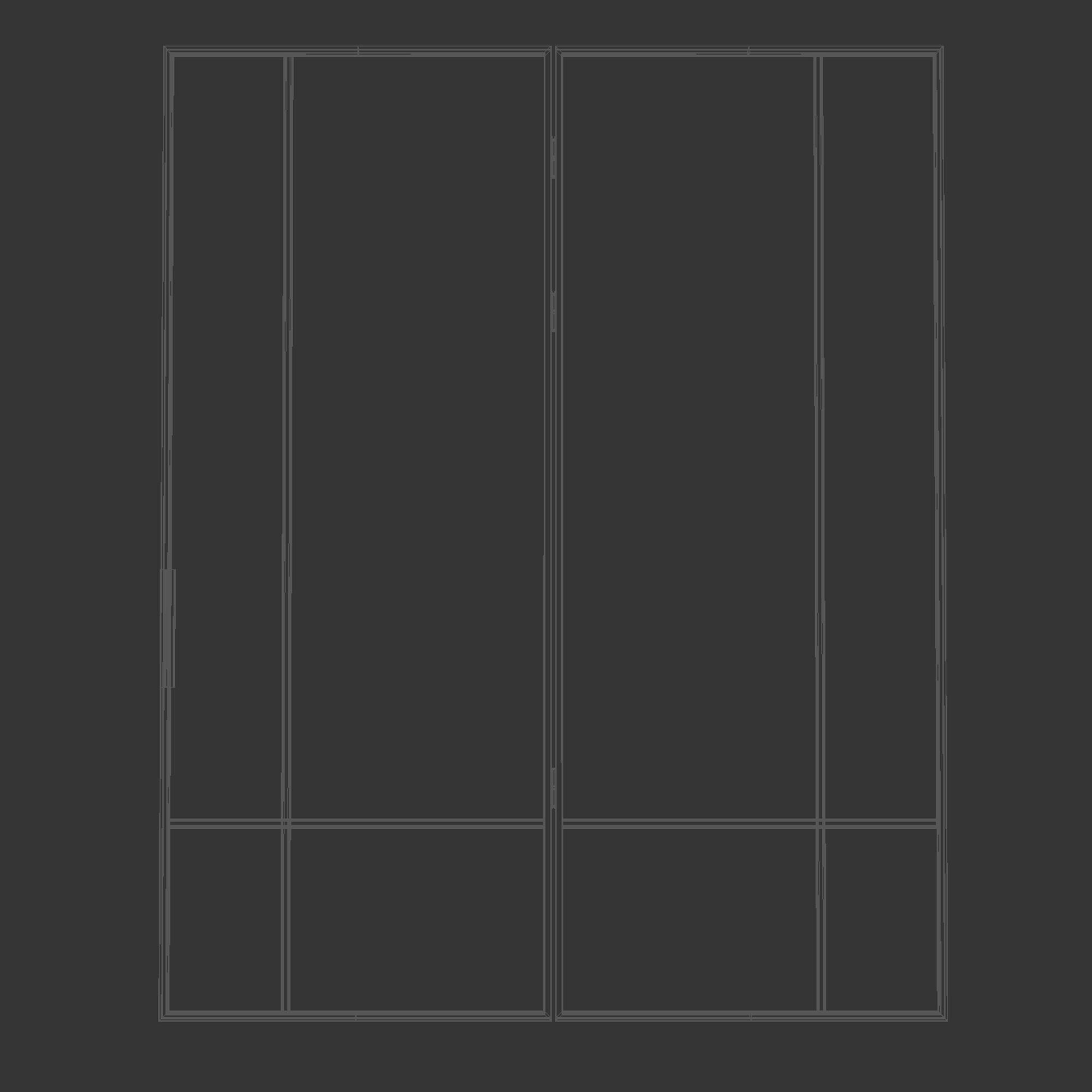 Swing Glass Doors 02 3D model_7
