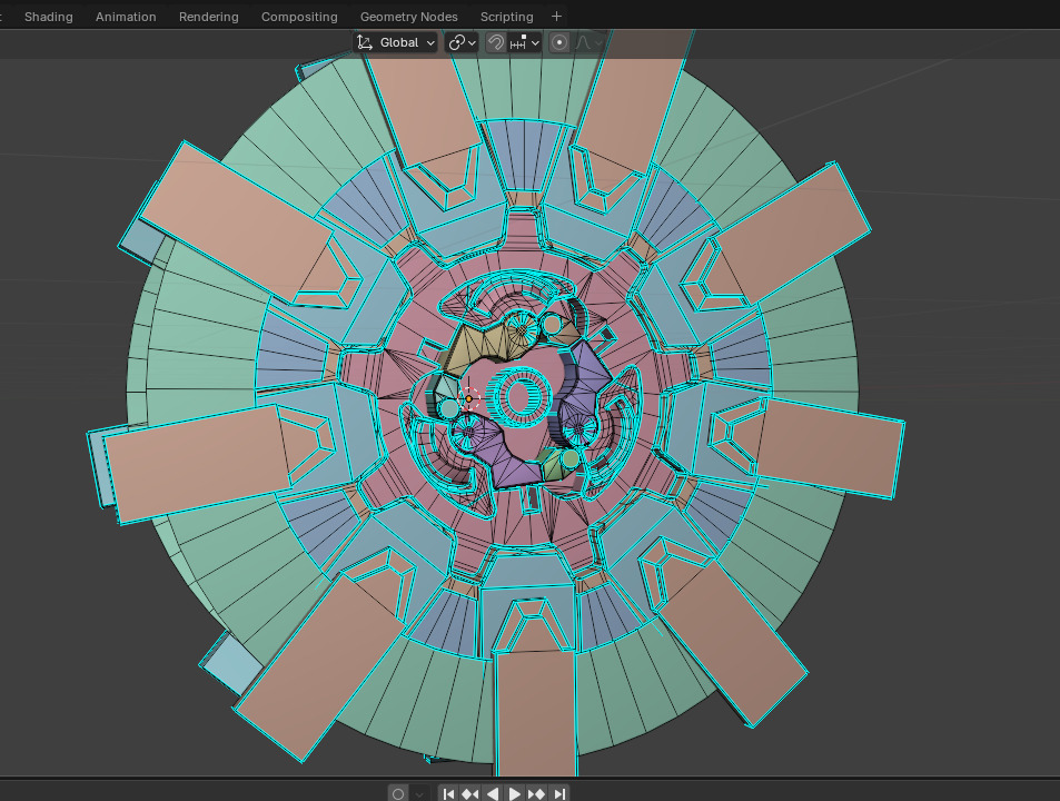 Fallout 4 door Low-poly 3D model_8