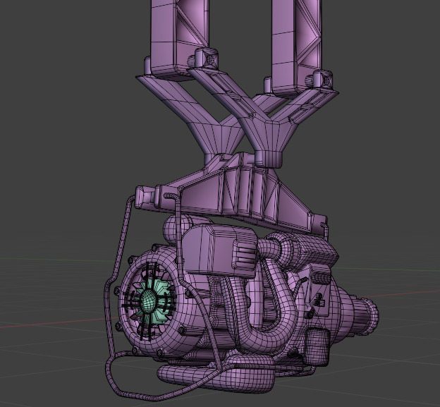 Fallout 4 door Low-poly 3D model_6