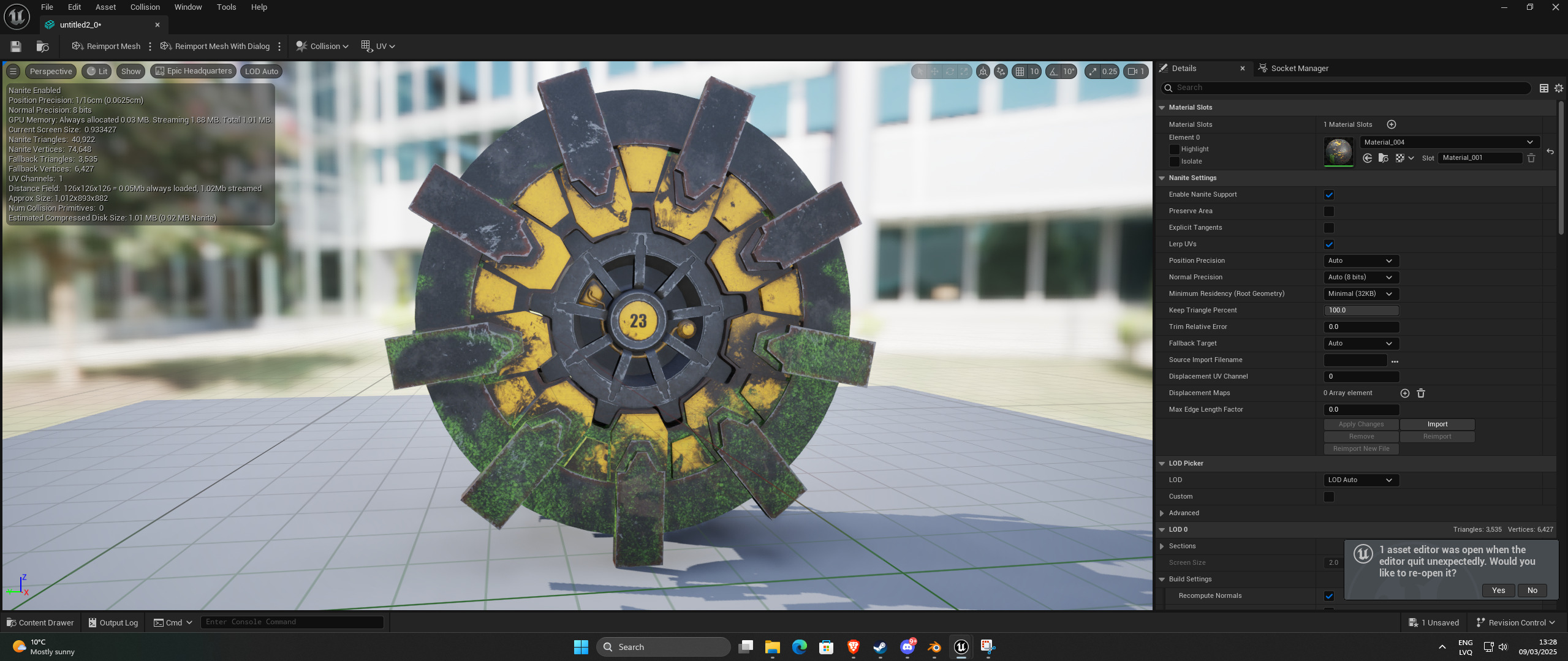 Fallout 4 door Low-poly 3D model_2