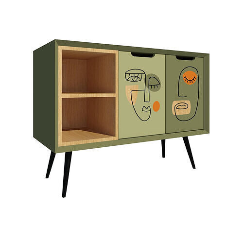 Parametric Sideboard Revit Family 3D model