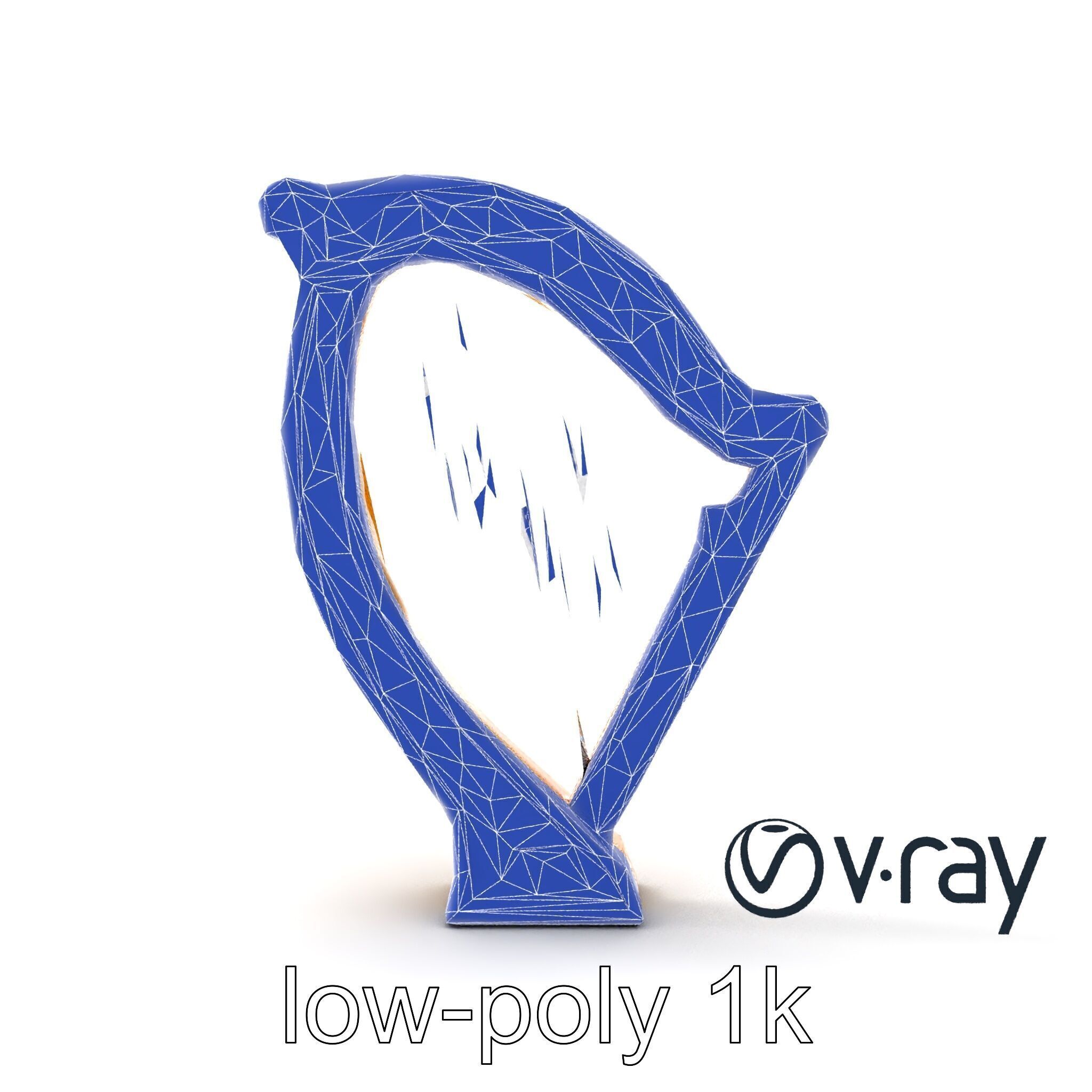 Golden Celtic Knot Harp 3D model pack Low-poly 3D model_27