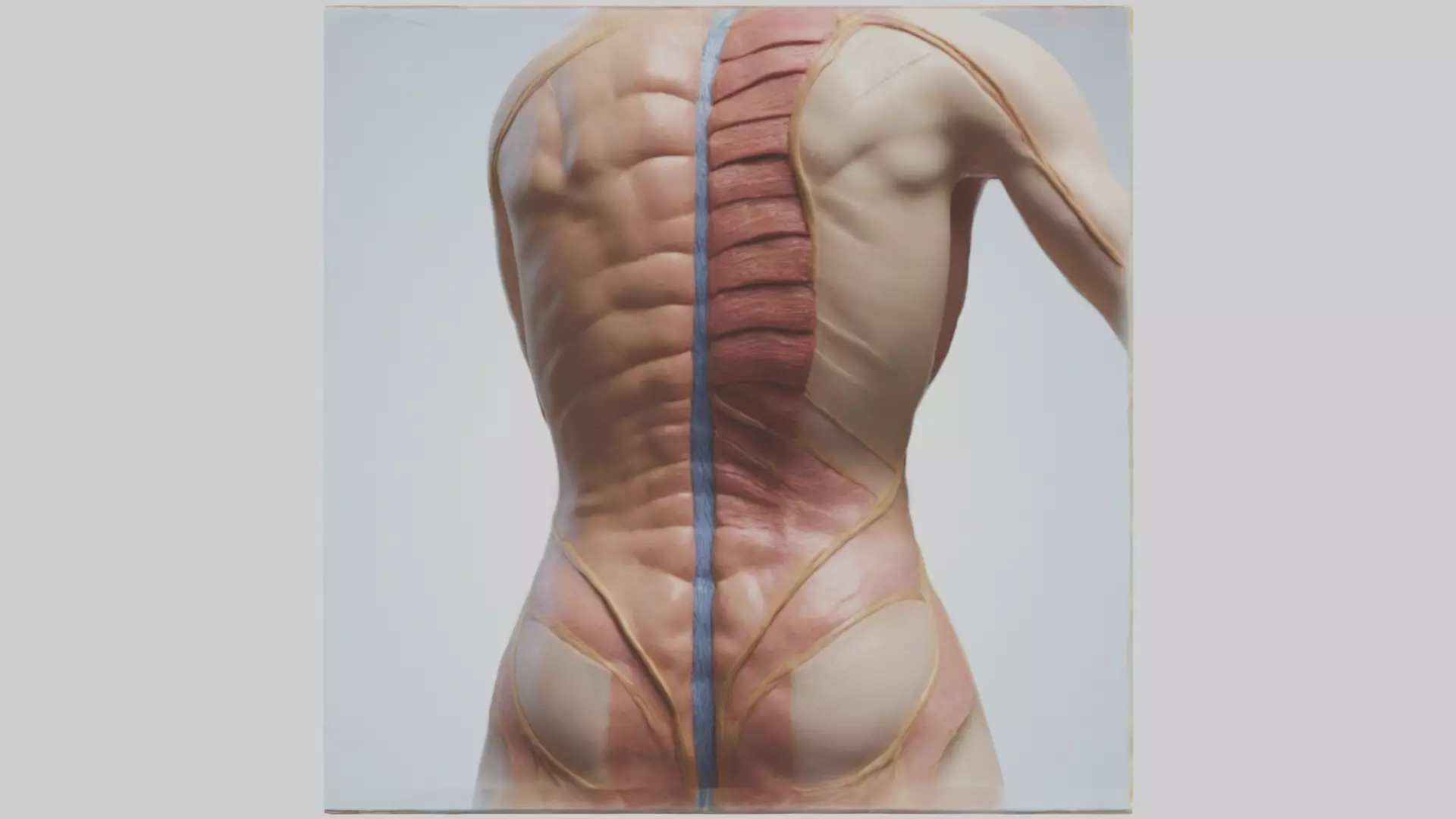 Human Skin Layers Model Low-poly 3D model_0