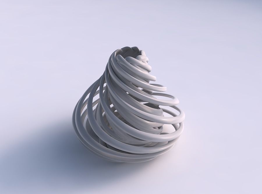Vase double twisted bulged with collapsed top twisted and str... 3D print model_0