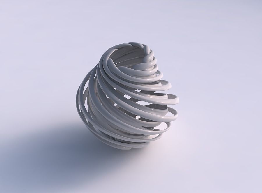 Vase double twisted small with collapsed top pimp up top 3D print model_0