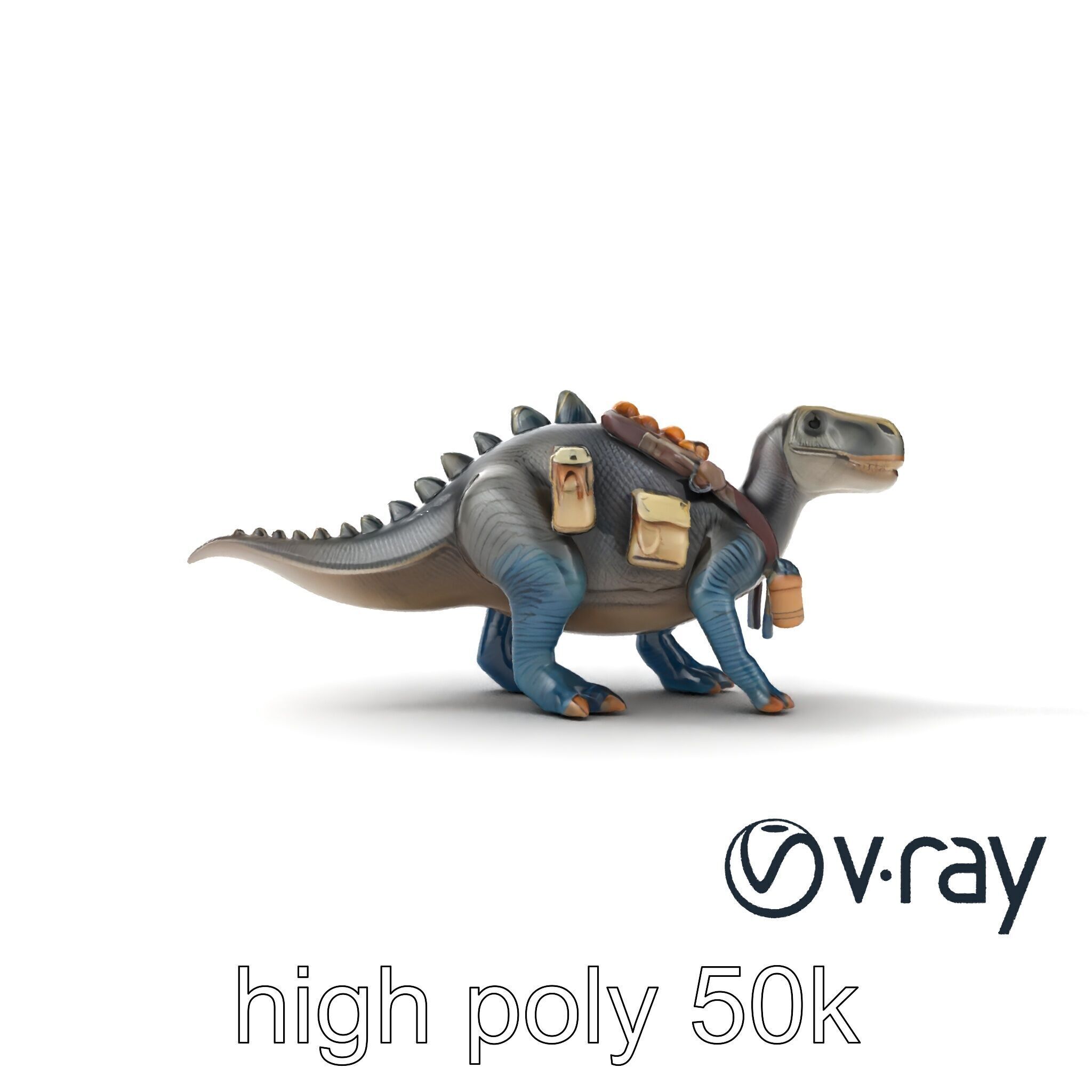 Dinosaur Explorer with Safari Gear model pack Low-poly 3D model_24